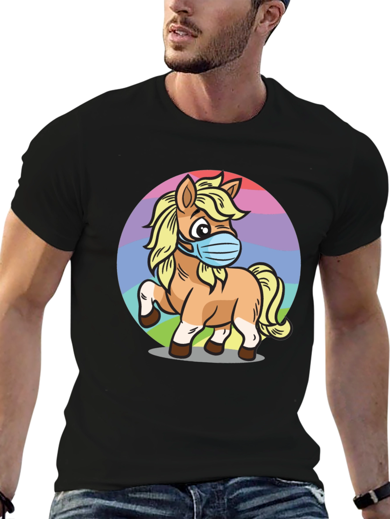 Masked Pony Graphic Tee - Stylish & Comfy