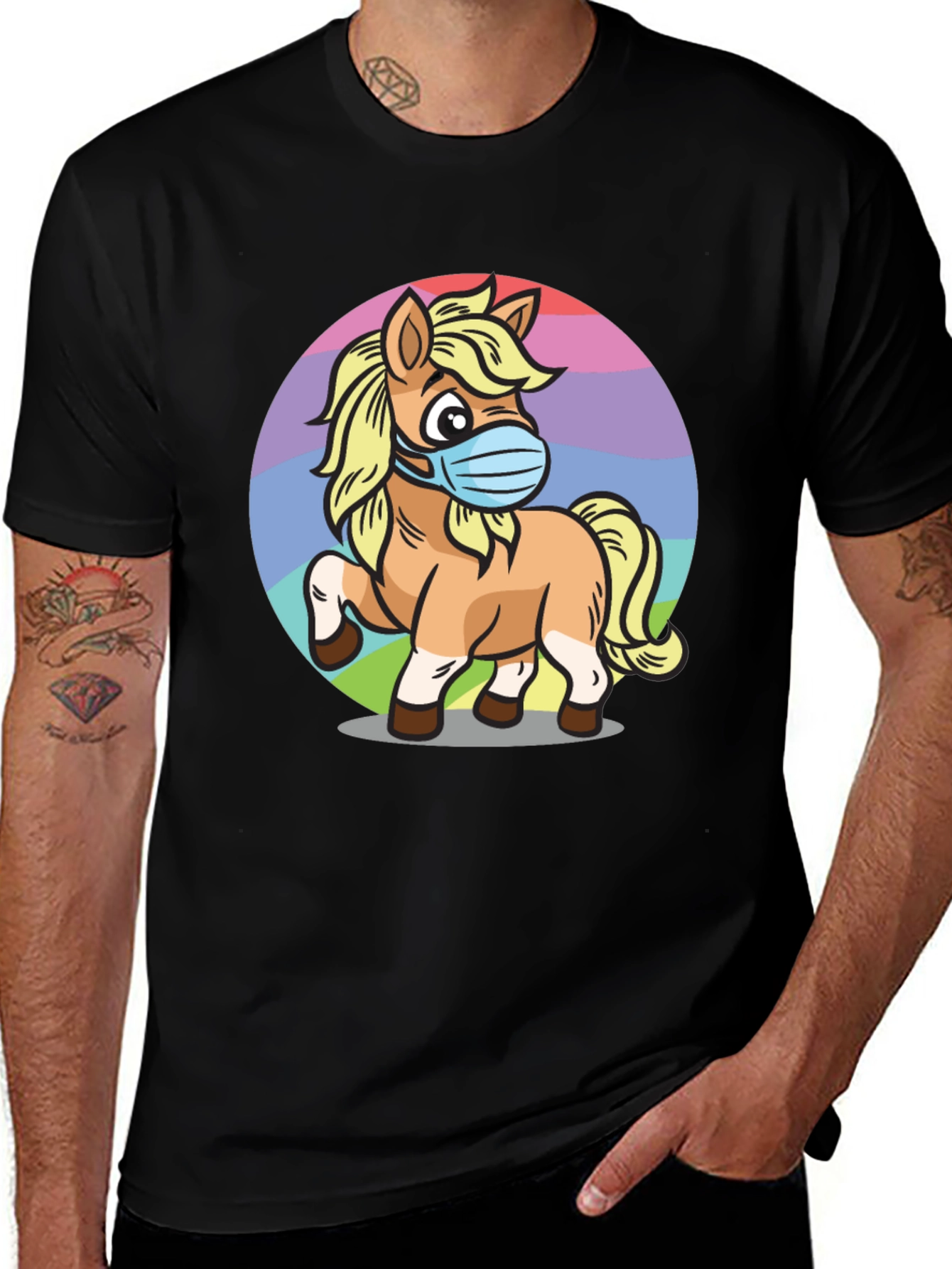 Masked Pony Graphic Tee - Stylish & Comfy