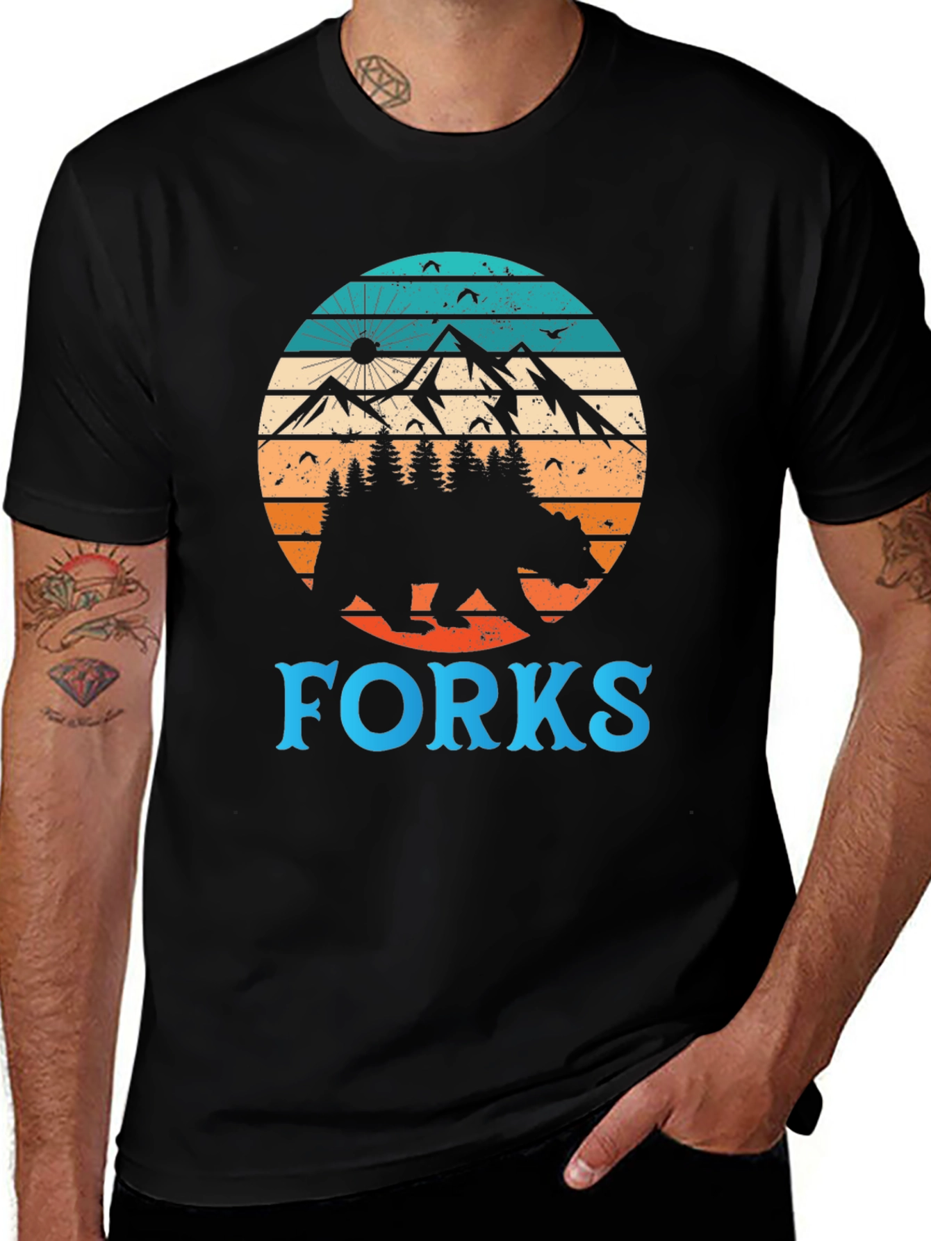 Forks Bear Mountain T-Shirt Graphic Tee