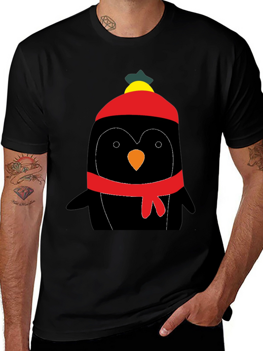 Cute Penguin Winter Hat Graphic Tee