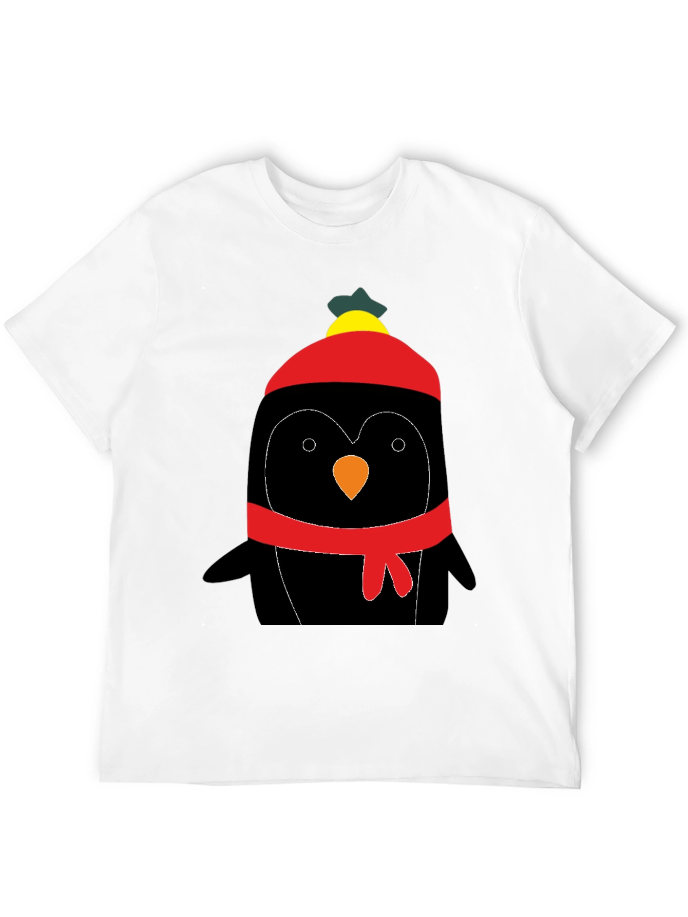 Cute Penguin Winter Hat Graphic Tee