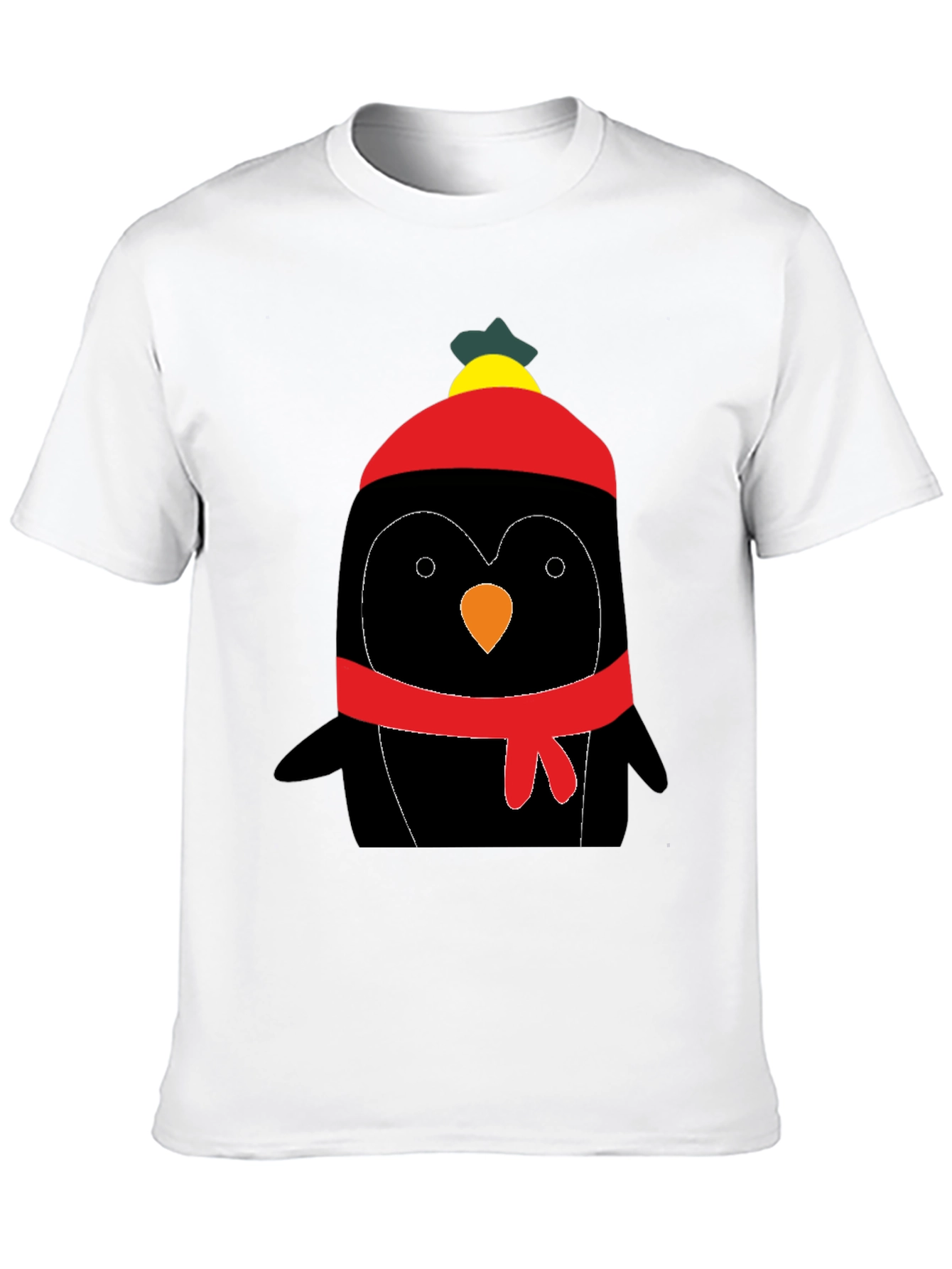 Cute Penguin Winter Hat Graphic Tee