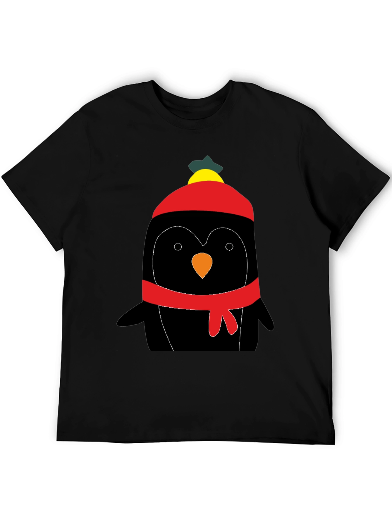 Cute Penguin Winter Hat Graphic Tee