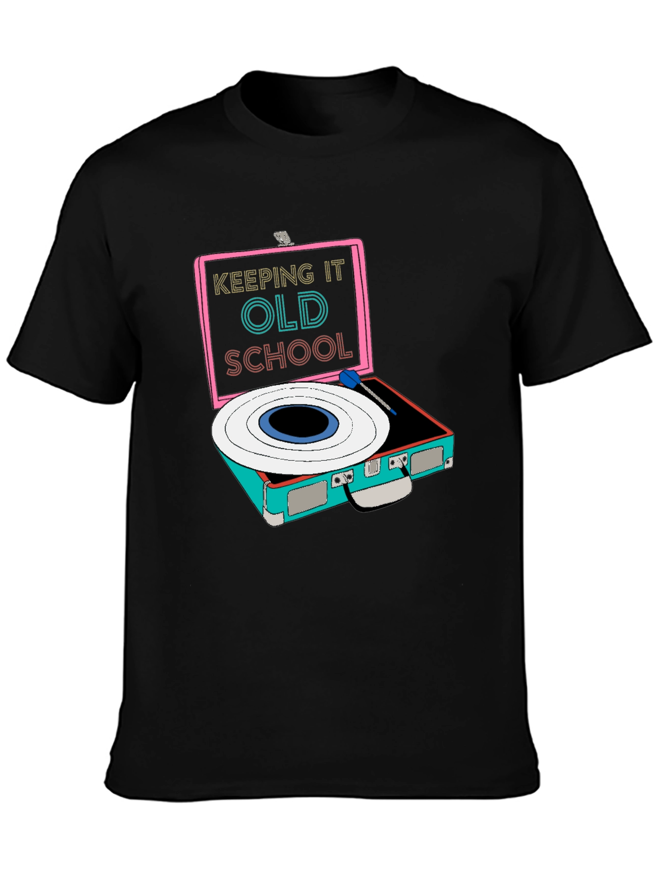 Retro Record Player Graphic Tee