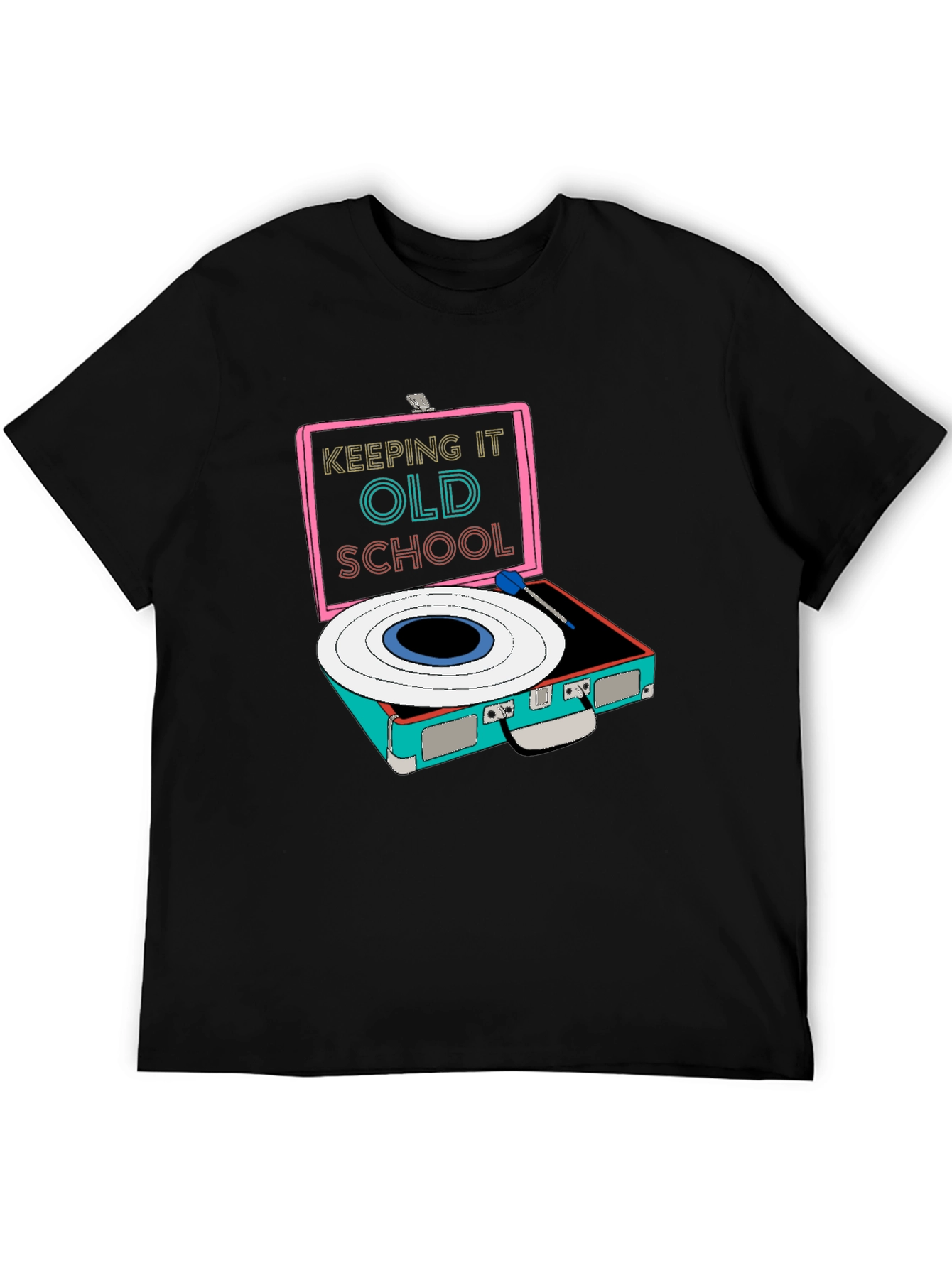 Retro Record Player Graphic Tee