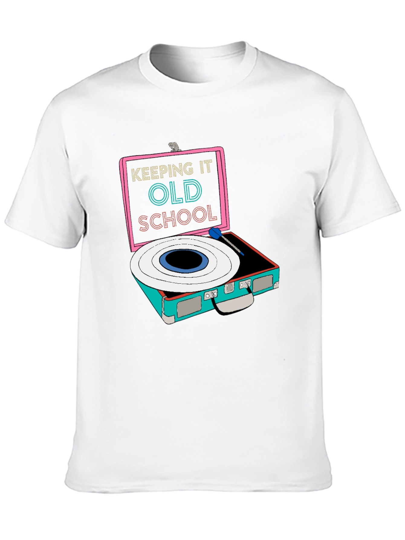 Retro Record Player Graphic Tee