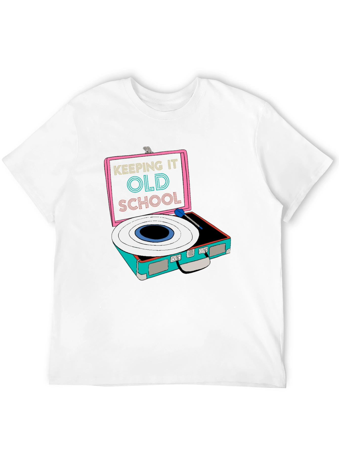 Retro Record Player Graphic Tee