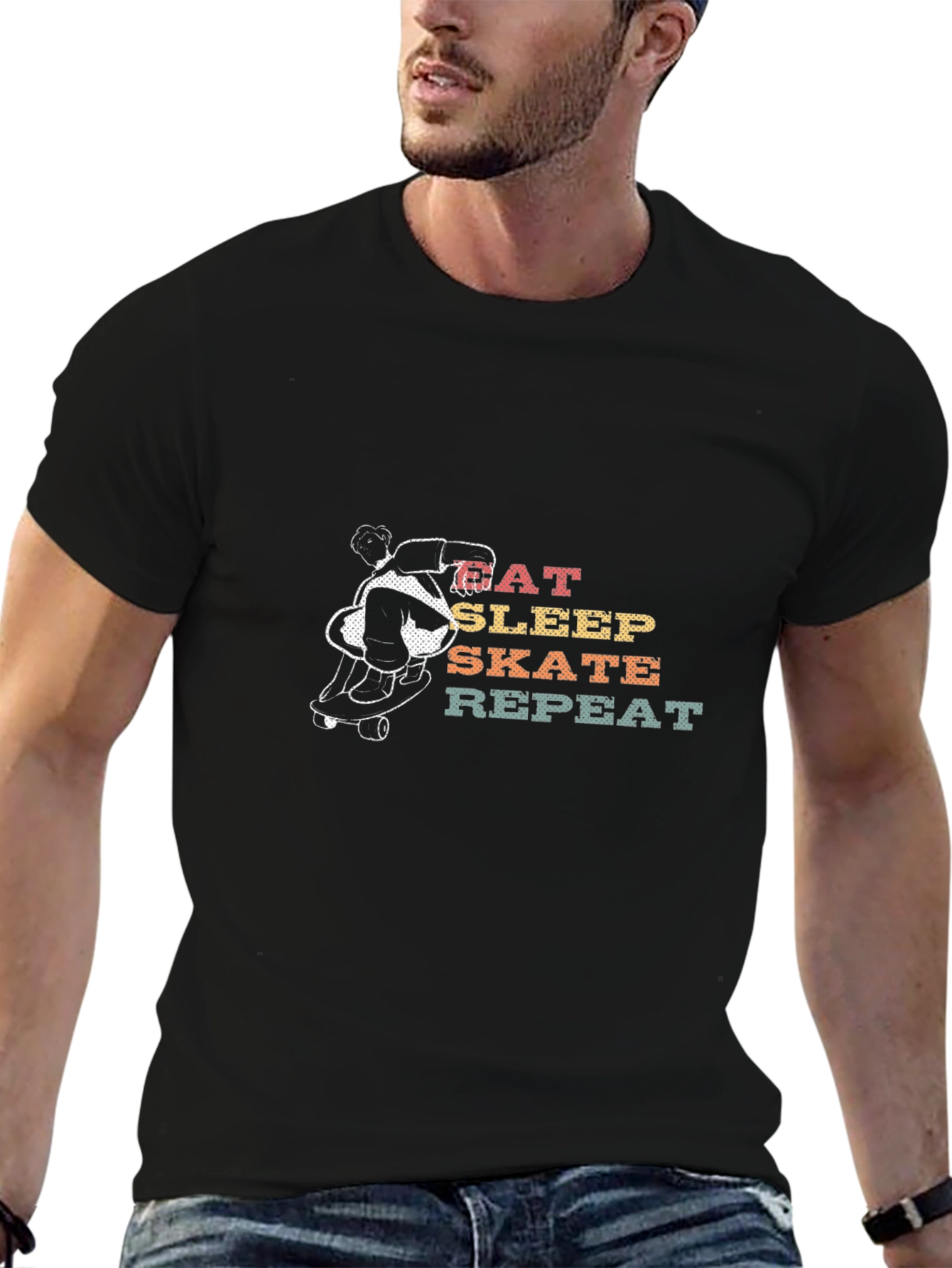Eat Sleep Skate Repeat Graphic Tee