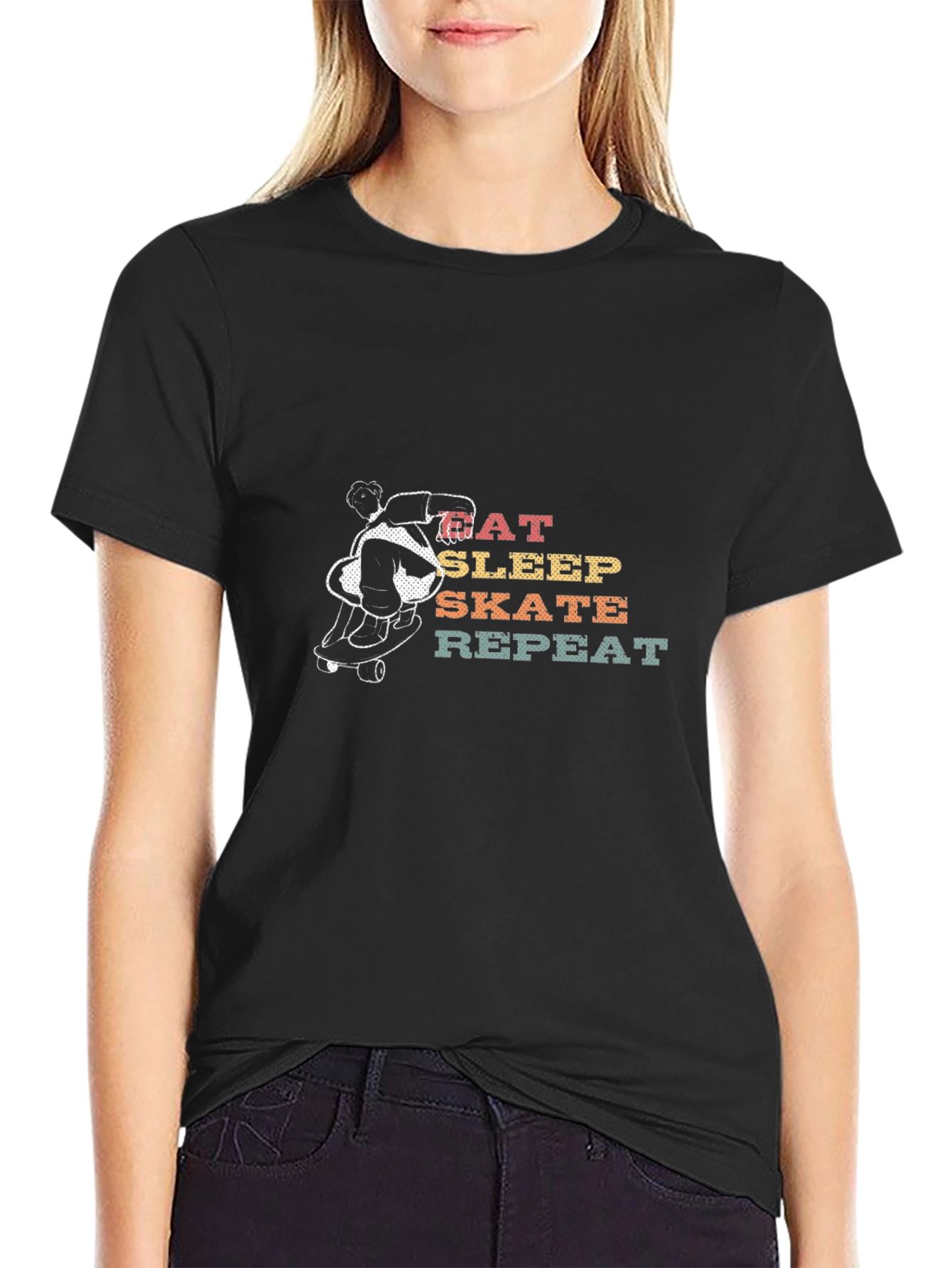 Eat Sleep Skate Repeat Graphic Tee