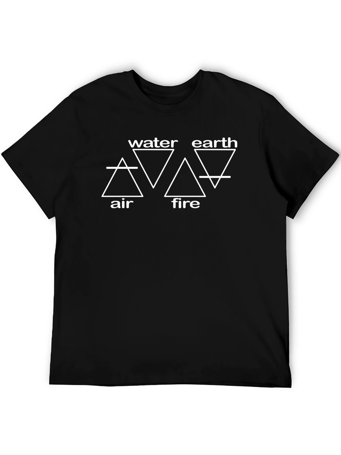 Elemental Symbol T-Shirt - Air Water Fire Earth Design