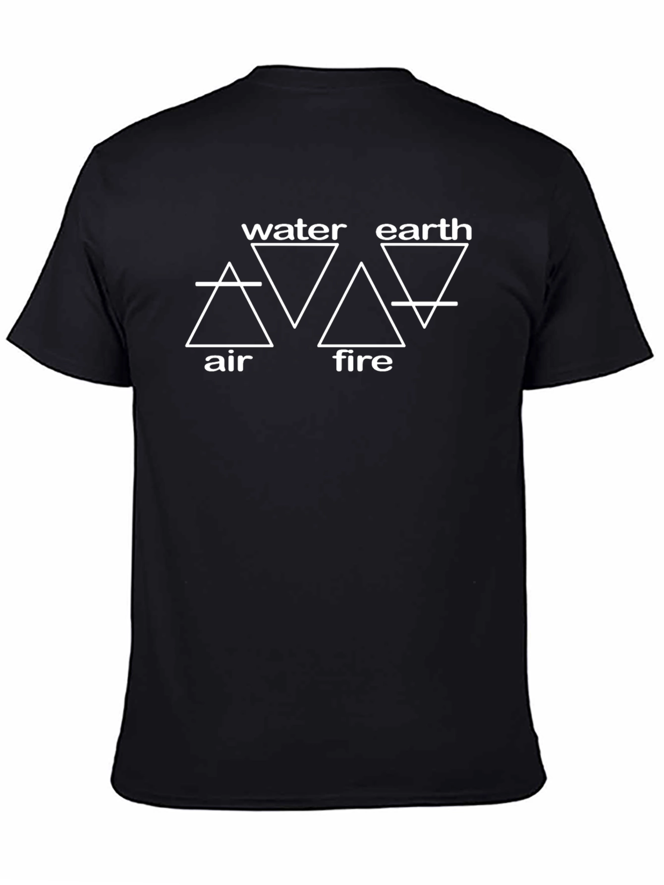 Elemental Symbol T-Shirt - Air Water Fire Earth Design