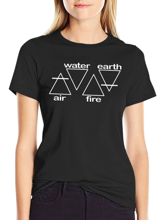 Elemental Symbol T-Shirt - Air Water Fire Earth Design