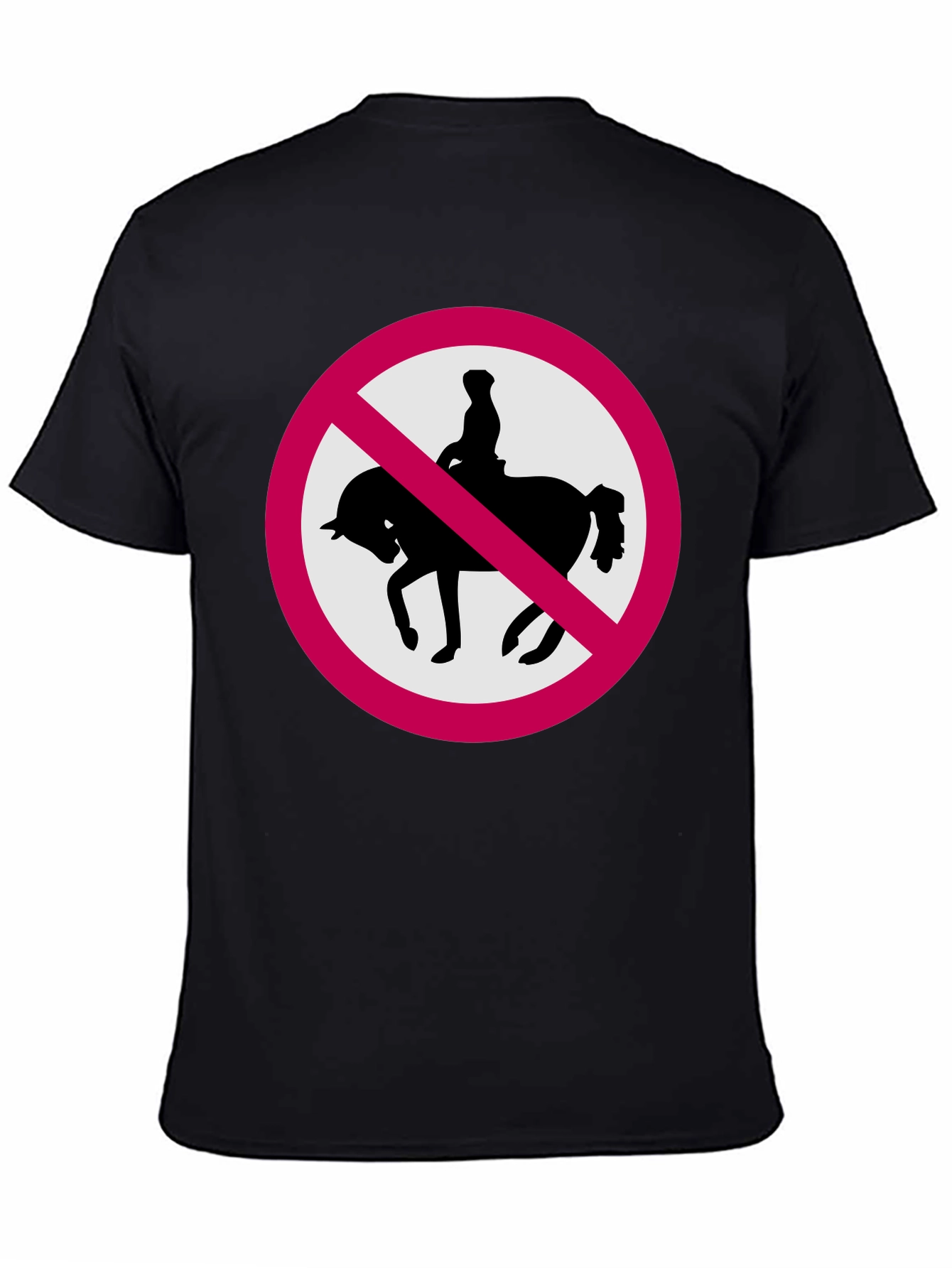 No Horse Riding Black T-Shirt