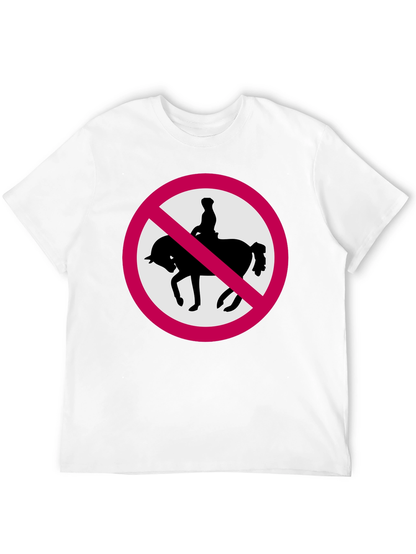 No Horse Riding Black T-Shirt