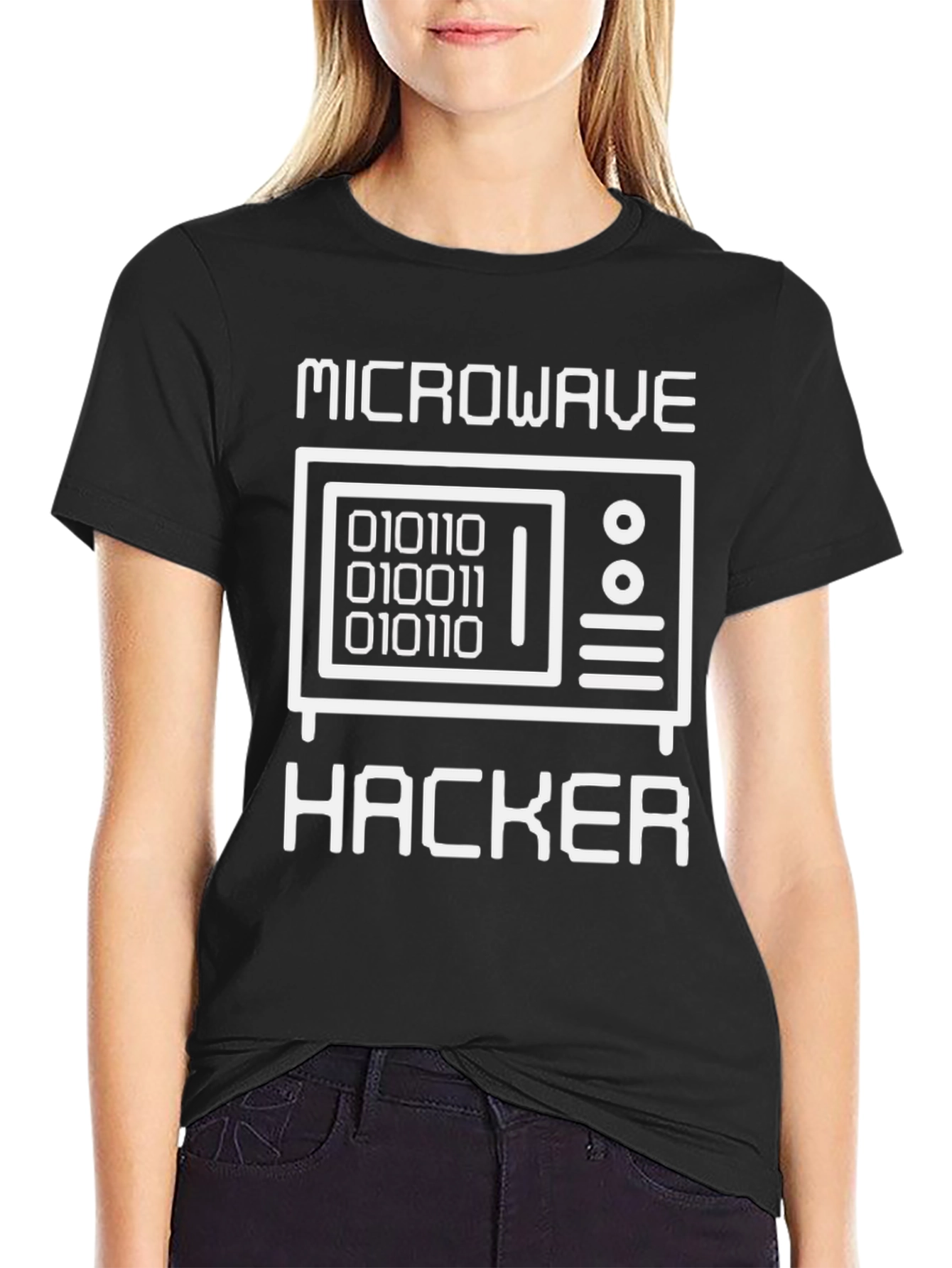 Microwave Hacker T-Shirt - Funny Coding Tee