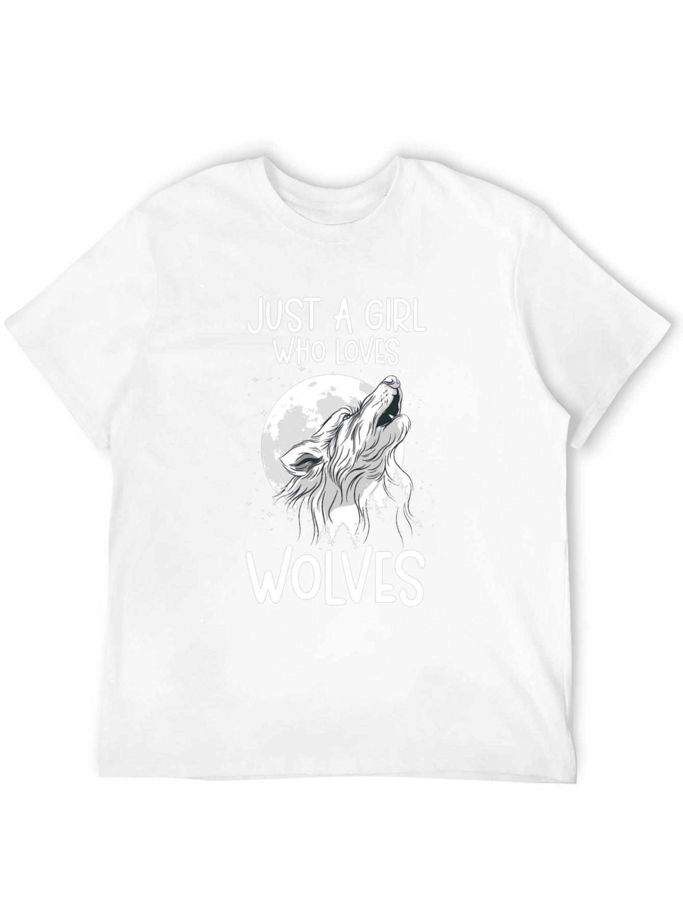 Just a Girl Who Loves Wolves Graphic Tee