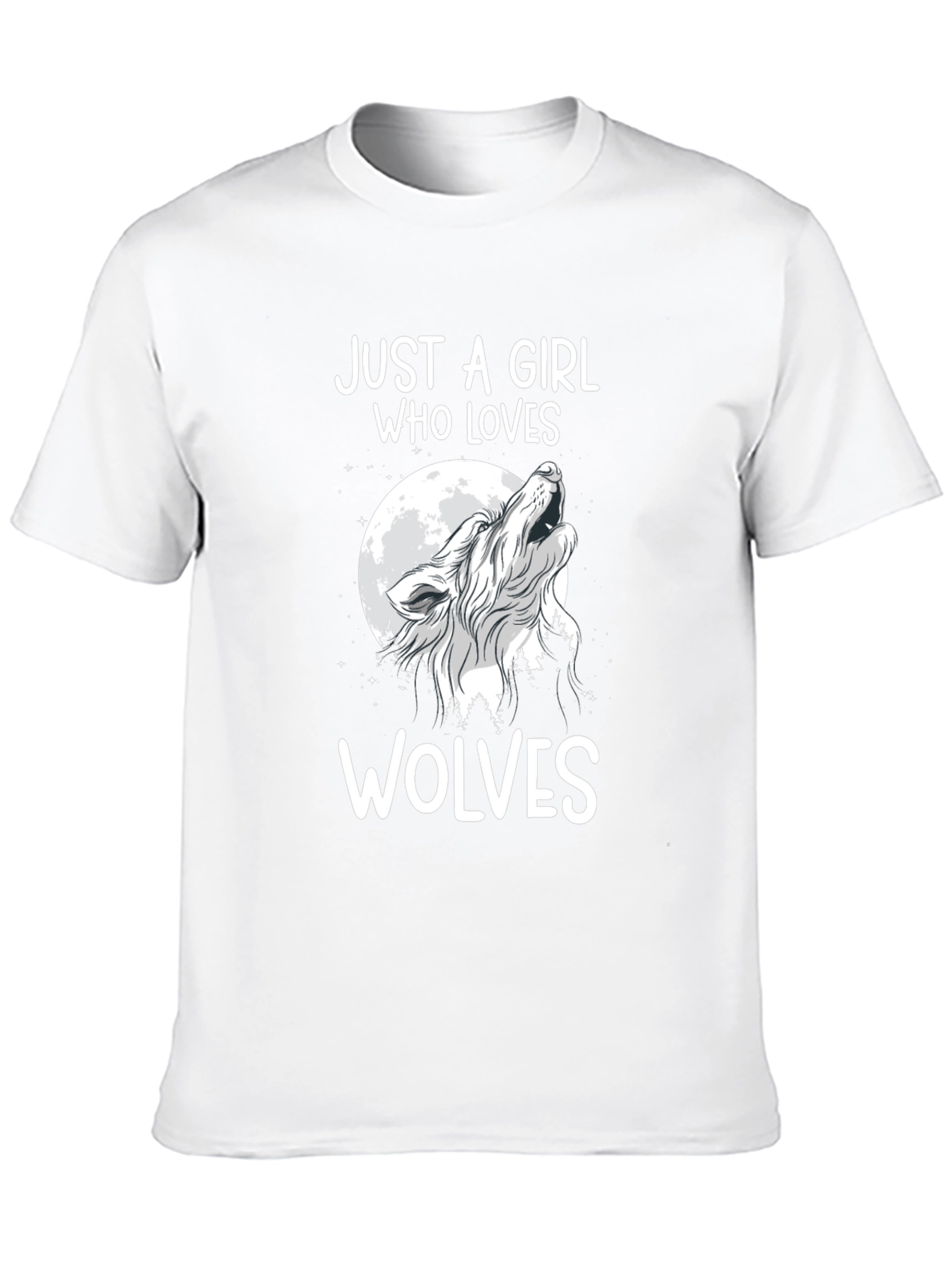 Just a Girl Who Loves Wolves Graphic Tee