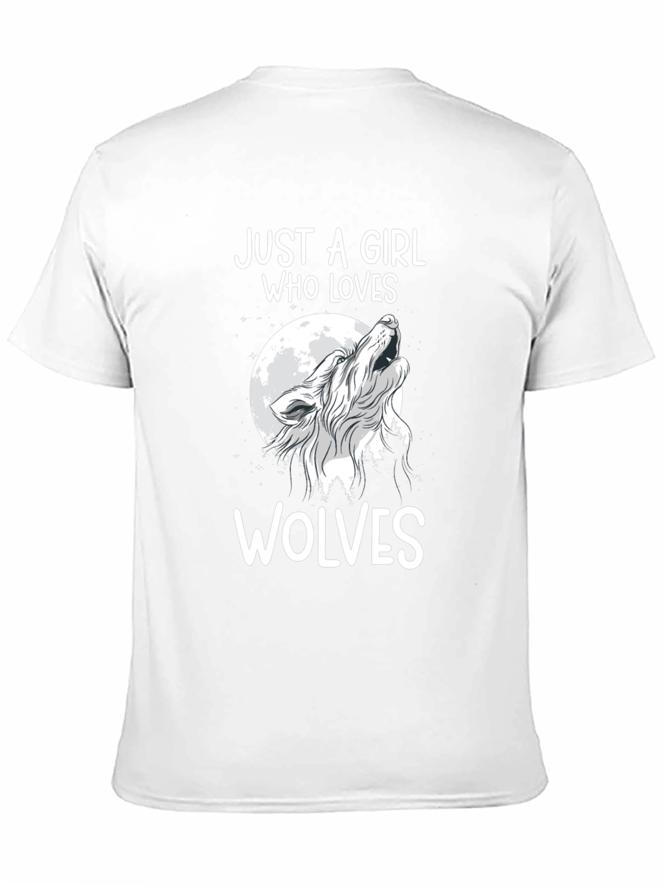 Just a Girl Who Loves Wolves Graphic Tee