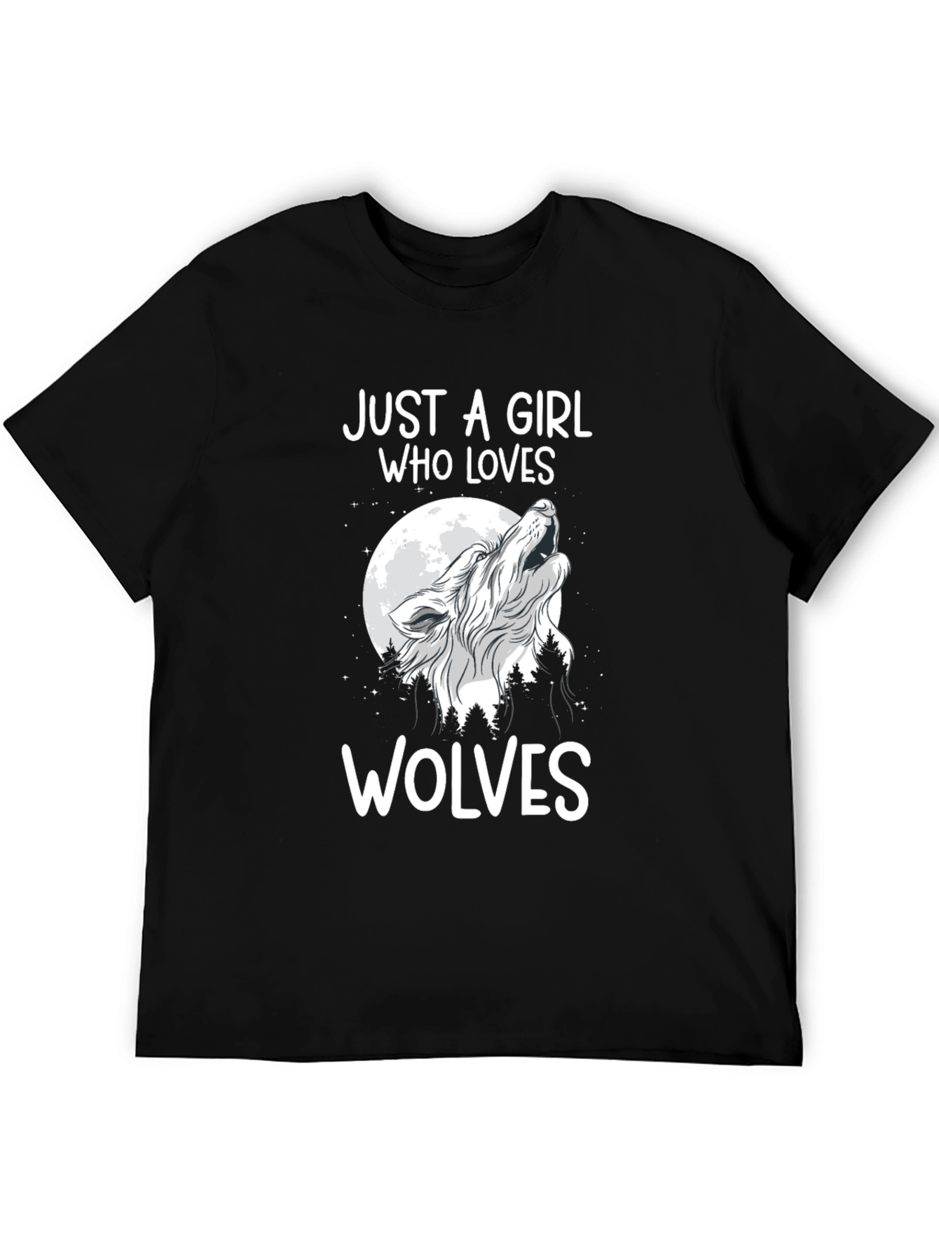 Just a Girl Who Loves Wolves Graphic Tee