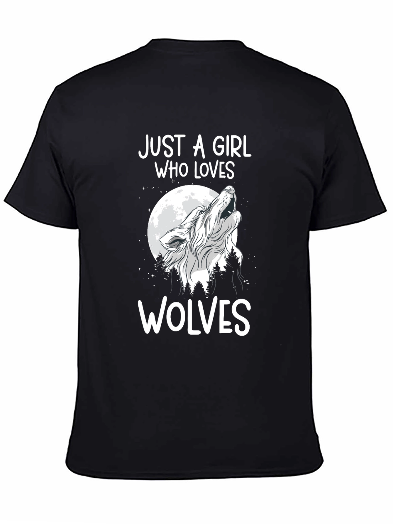 Just a Girl Who Loves Wolves Graphic Tee