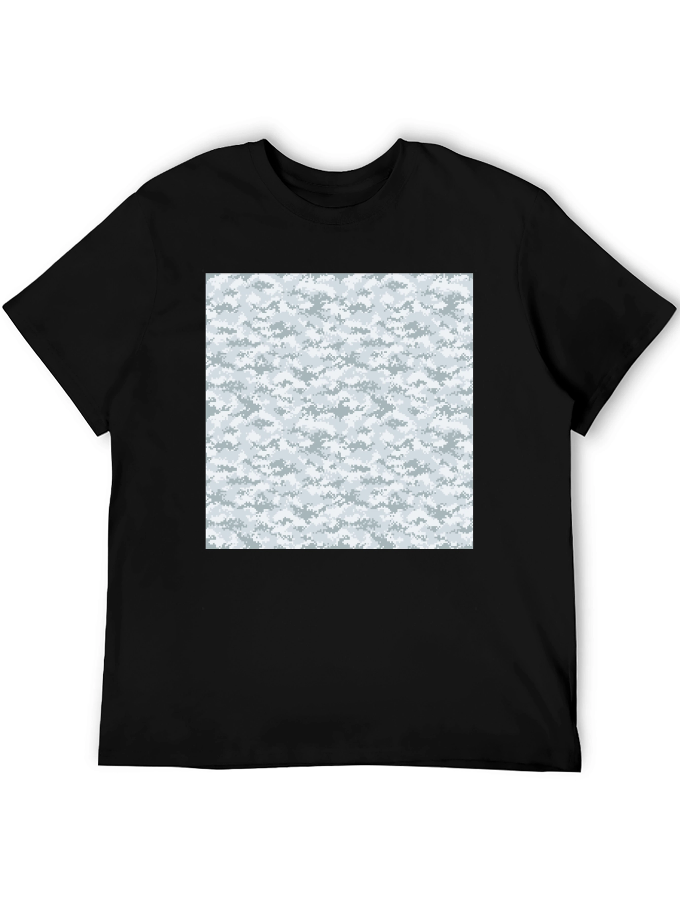 Urban Camo T-Shirt - Black Cotton Blend Modern Style