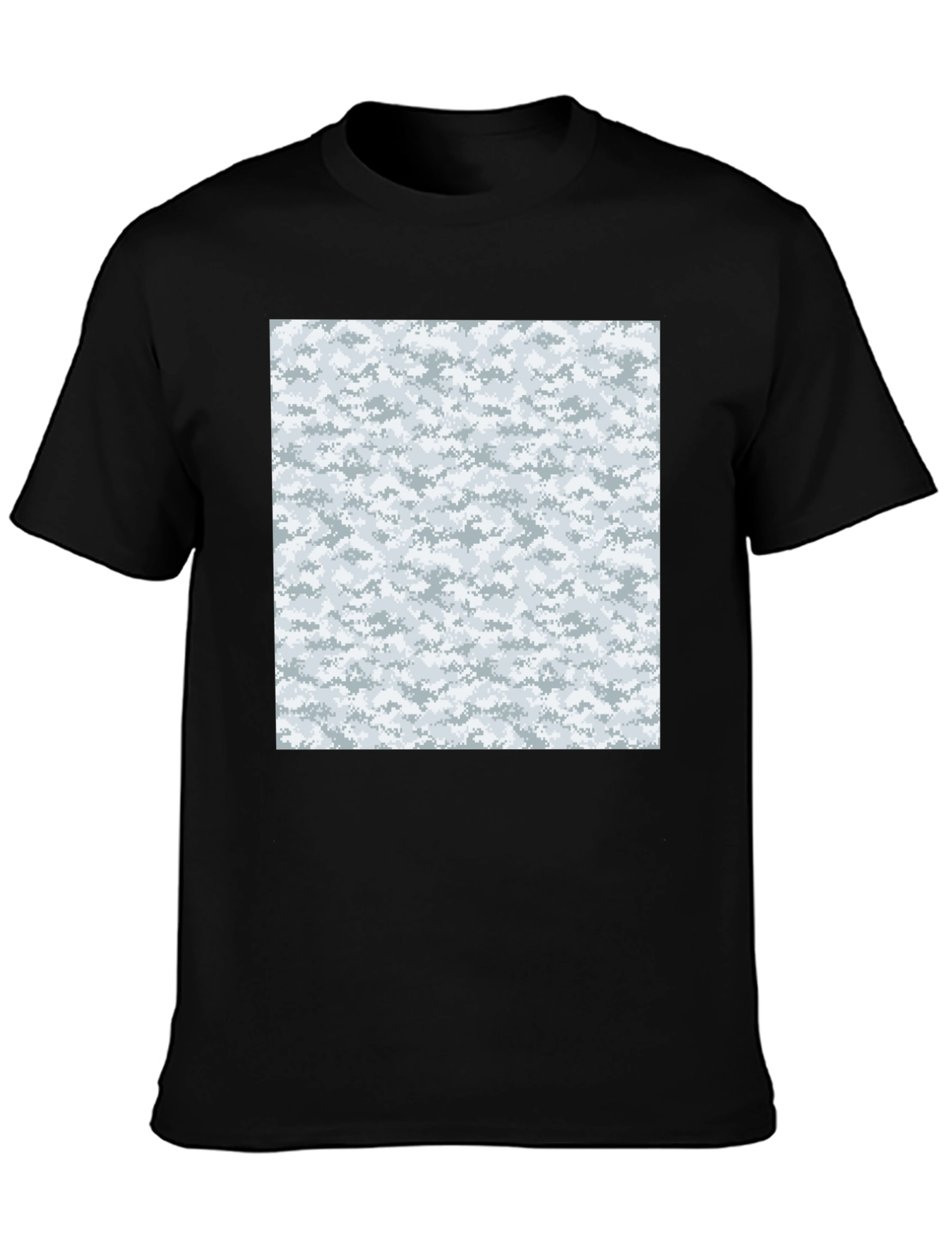 Urban Camo T-Shirt - Black Cotton Blend Modern Style