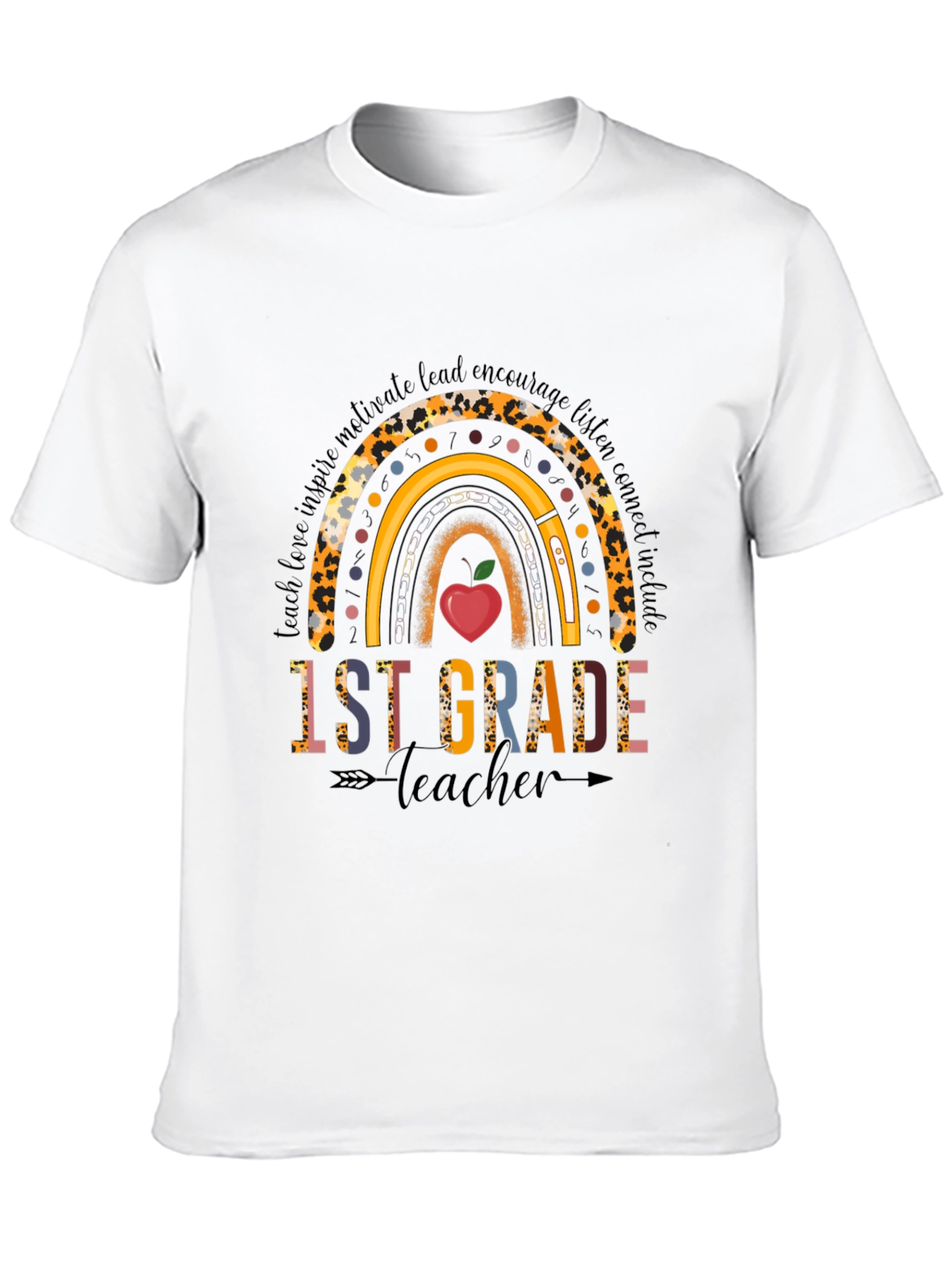1st Grade Teacher Rainbow T-Shirt