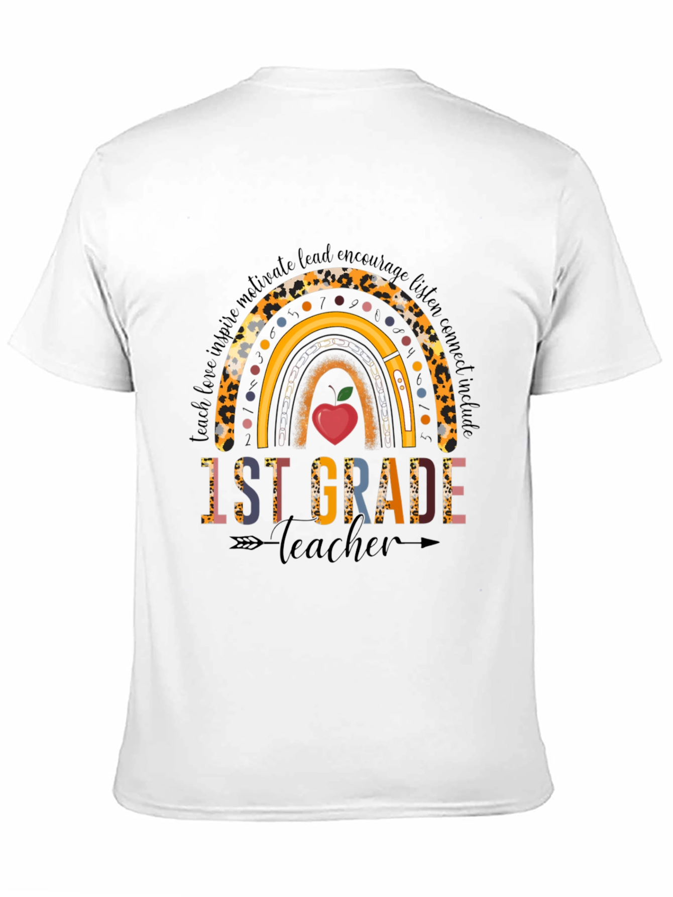 1st Grade Teacher Rainbow T-Shirt