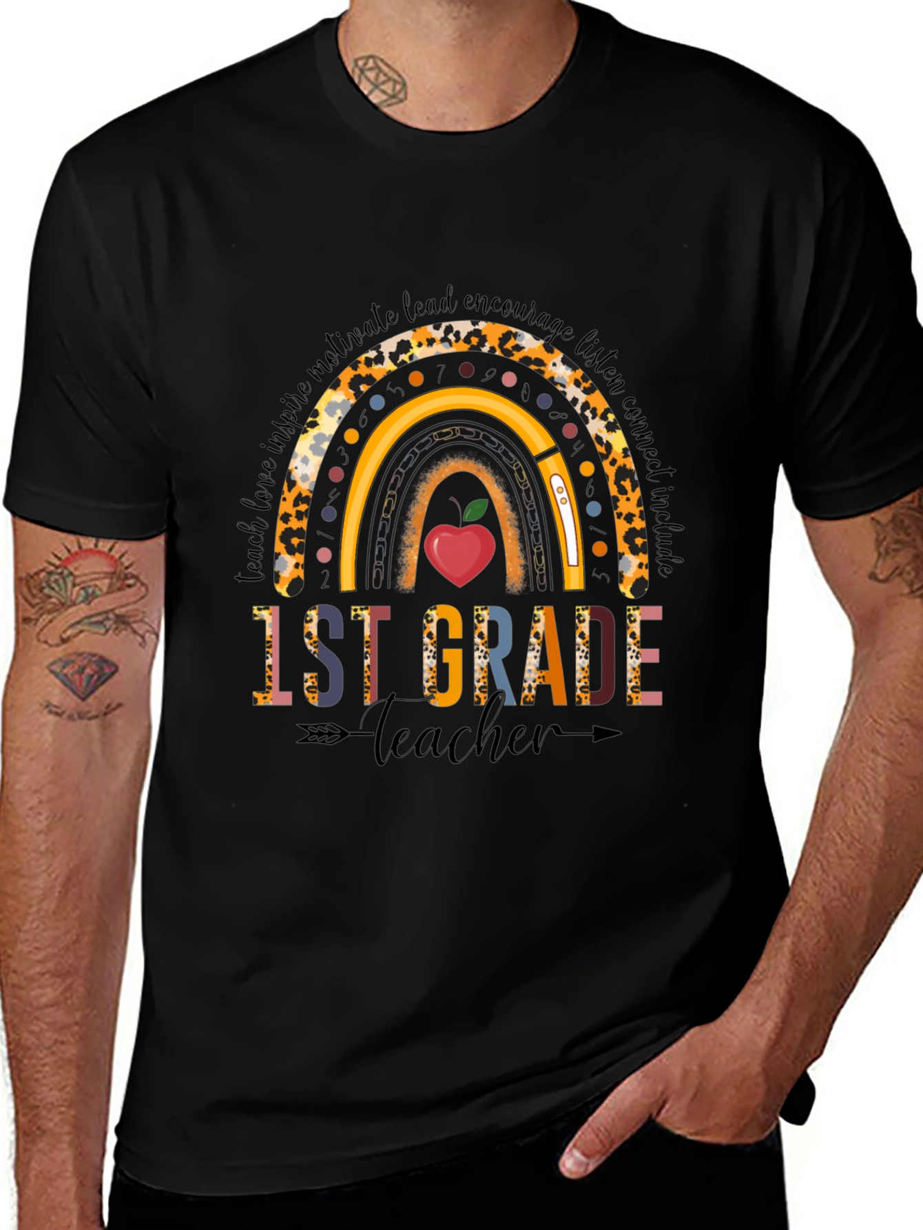 1st Grade Teacher Rainbow T-Shirt