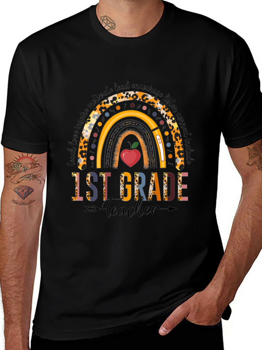 1st Grade Teacher Rainbow T-Shirt