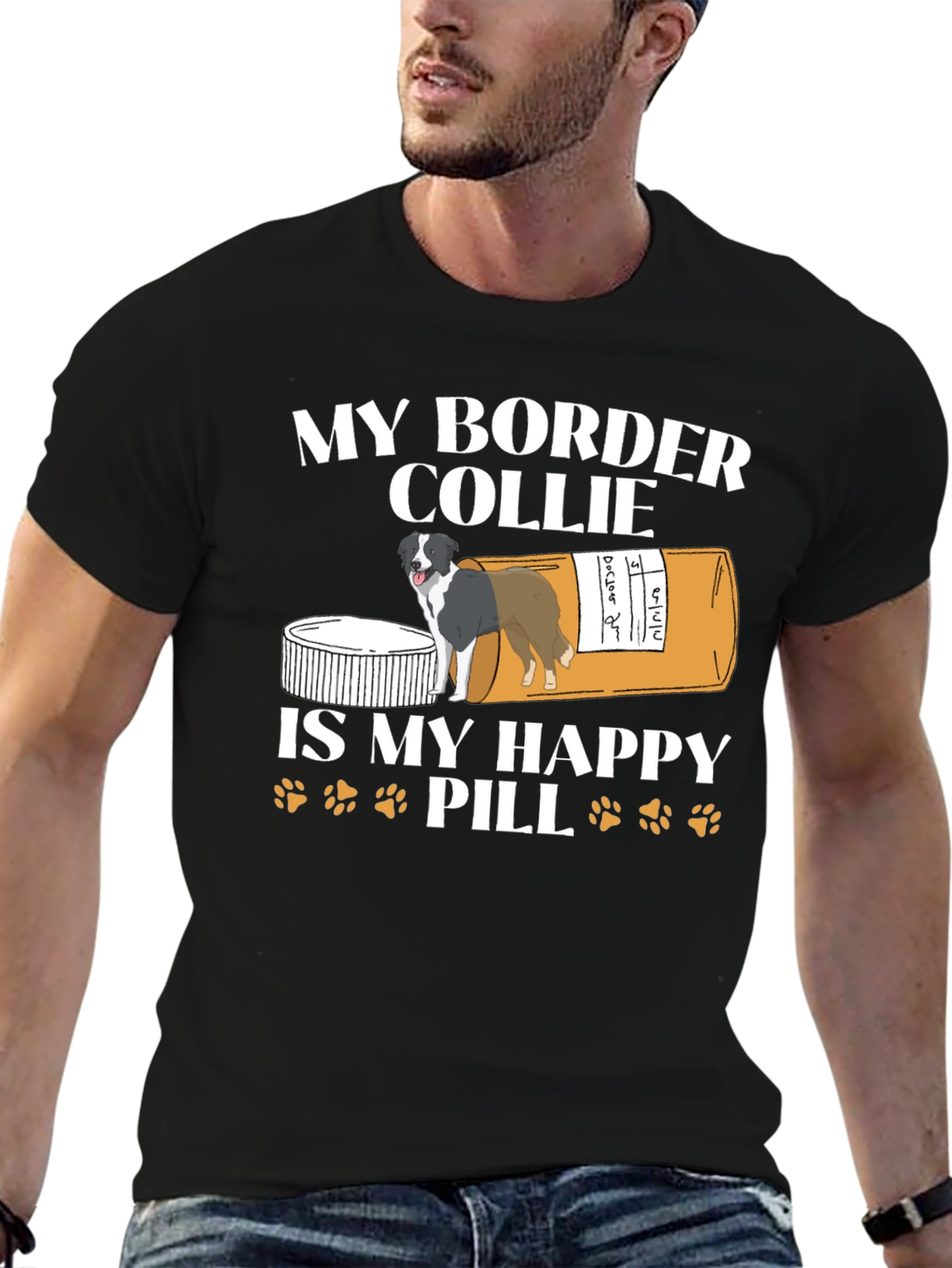 My Border Collie Happy Pill T-Shirt