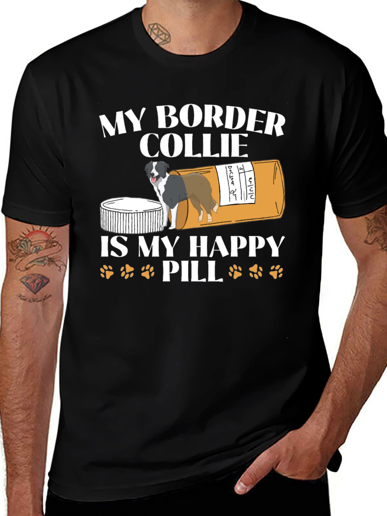 My Border Collie Happy Pill T-Shirt