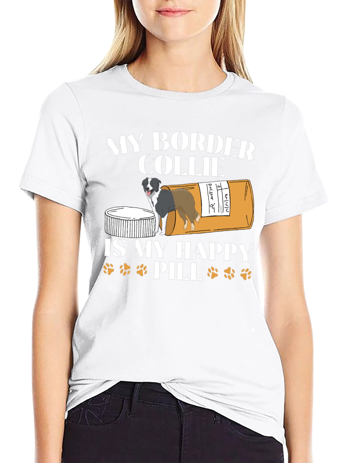 My Border Collie Happy Pill T-Shirt