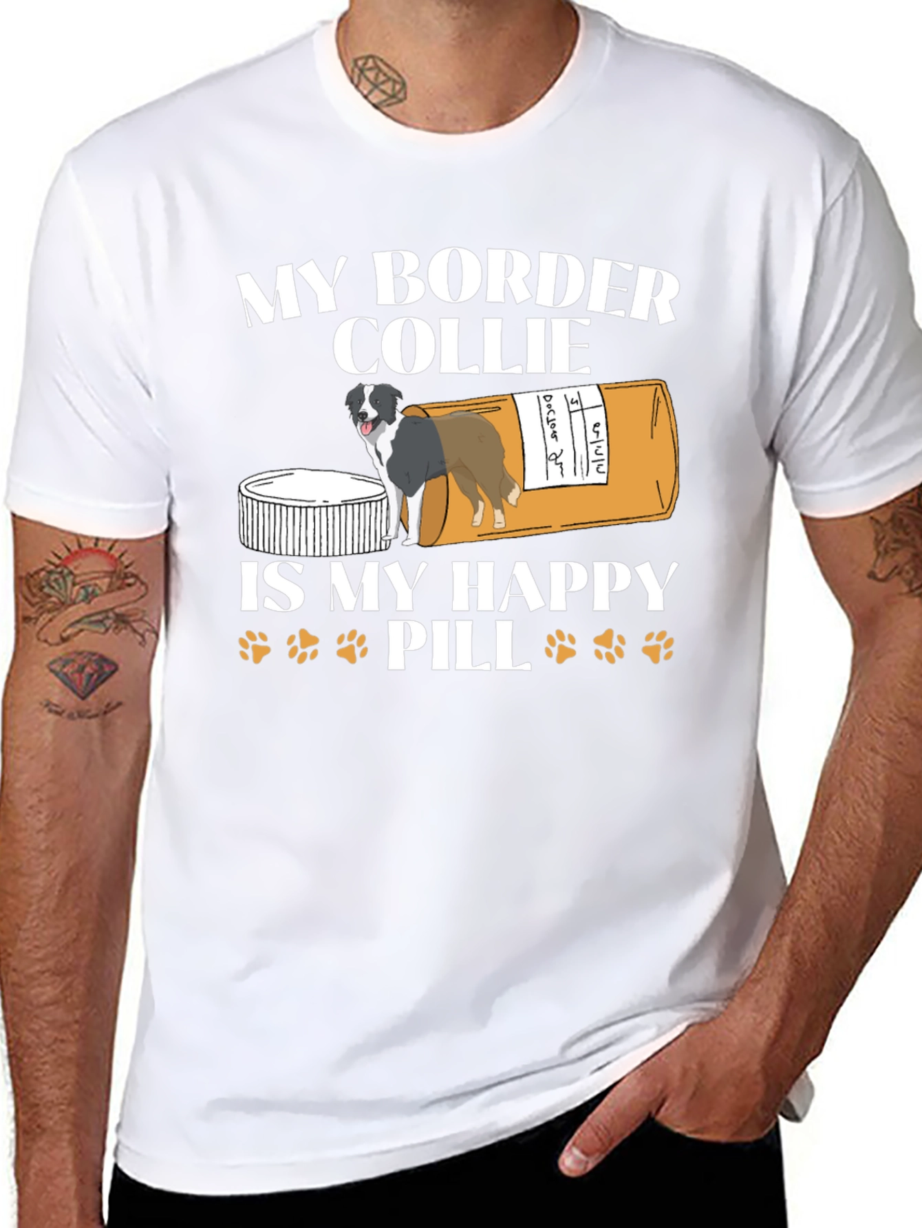 My Border Collie Happy Pill T-Shirt