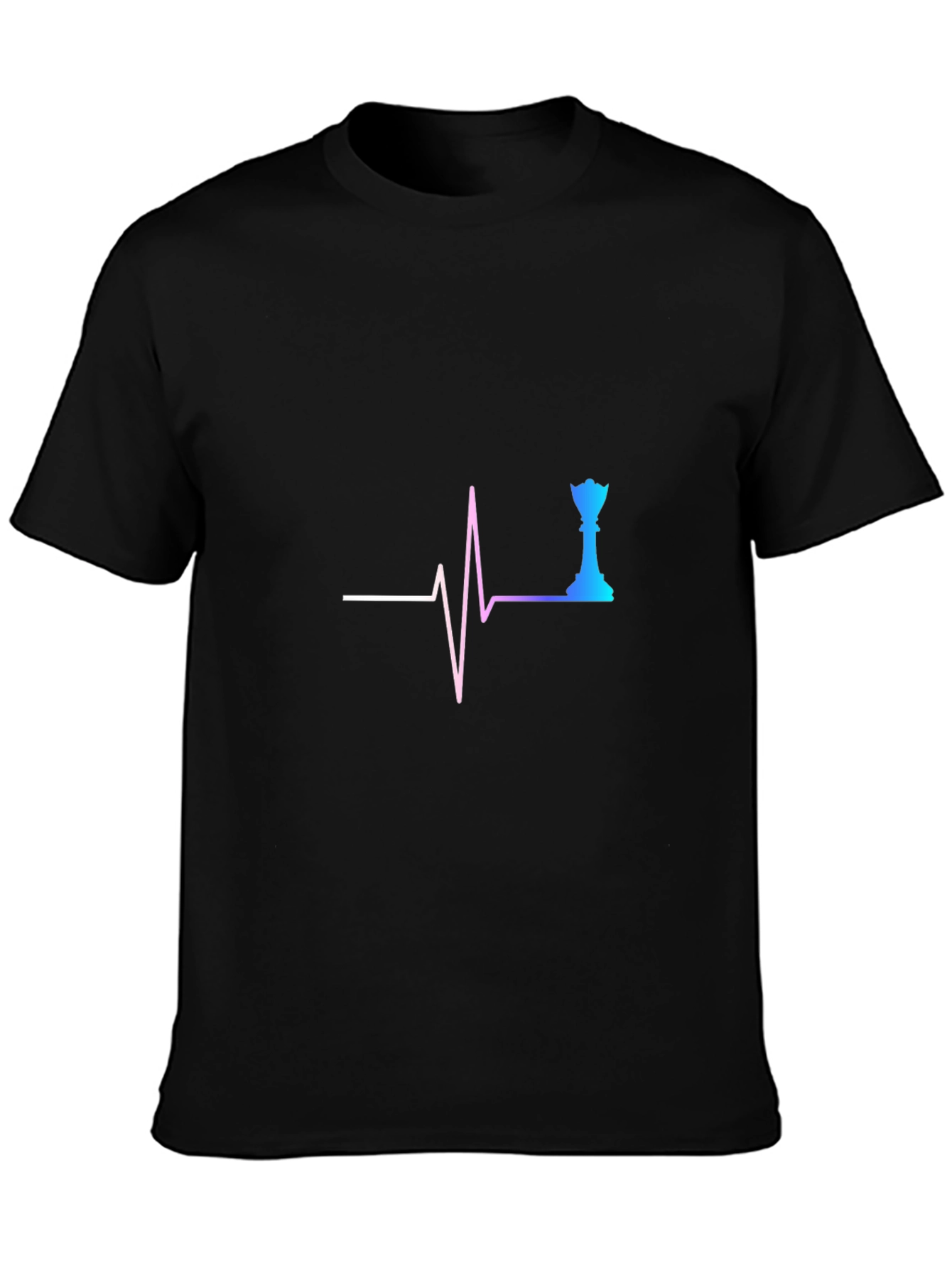 Chess Queen Lifeline Black T-Shirt