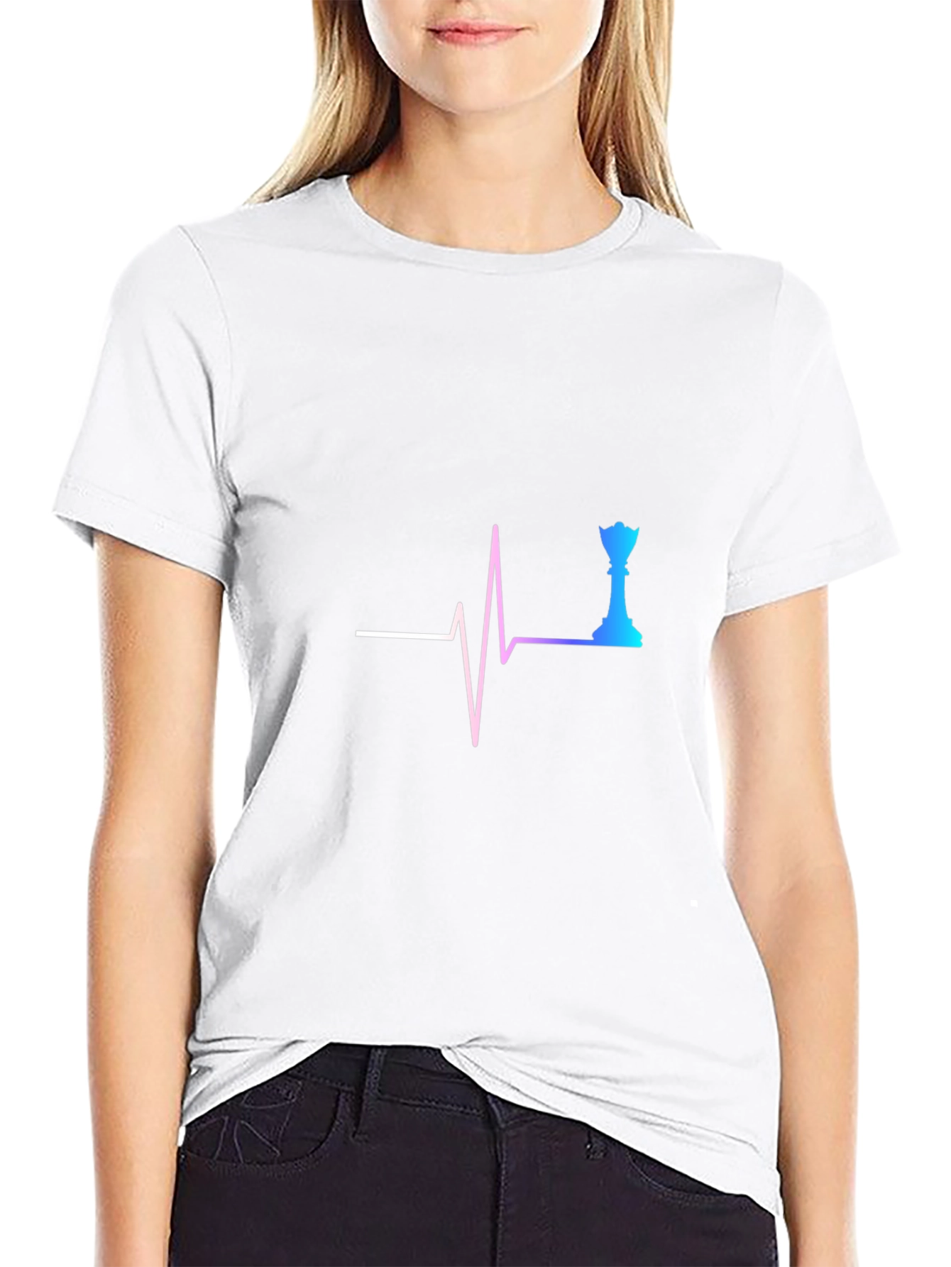 Chess Queen Lifeline Black T-Shirt
