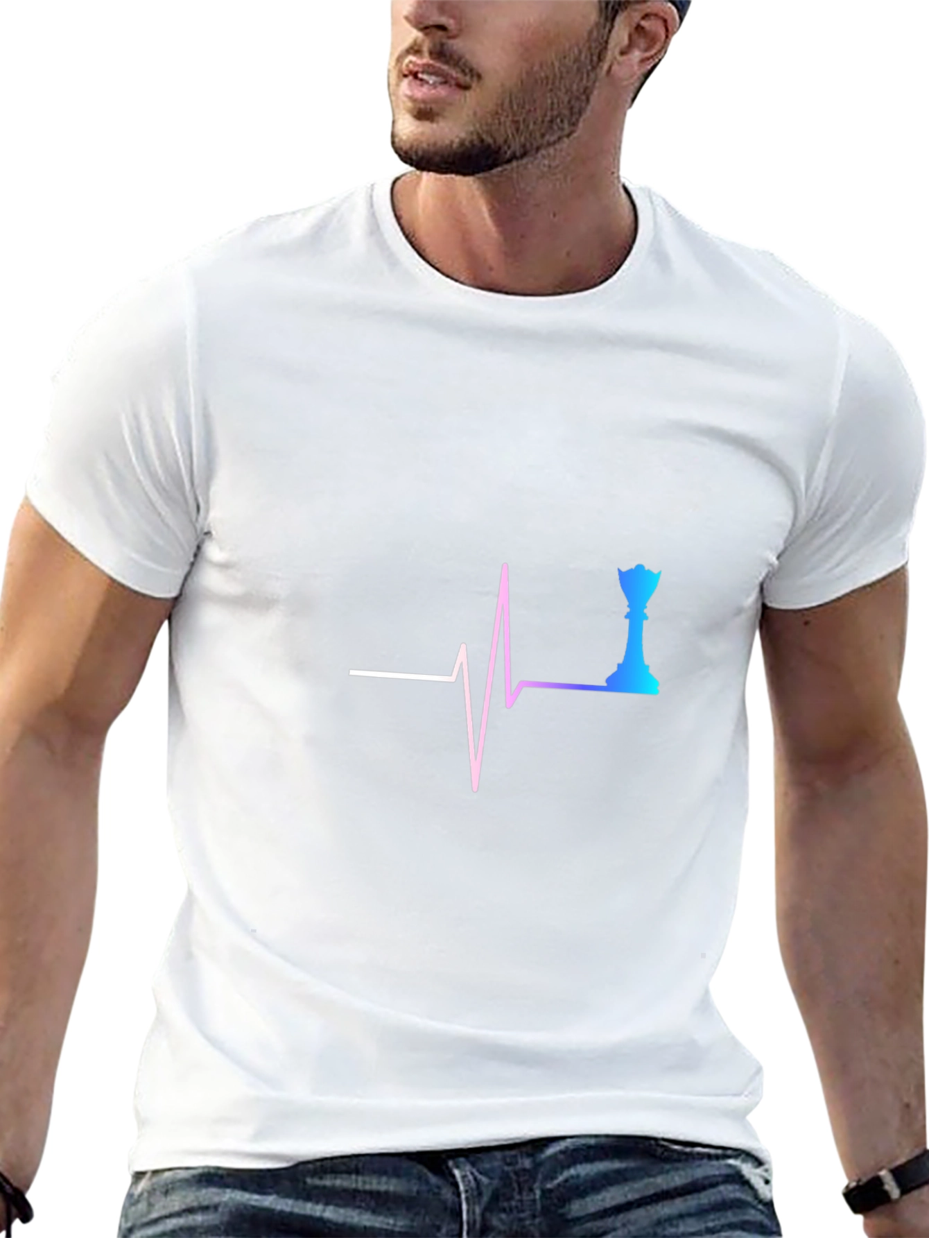 Chess Queen Lifeline Black T-Shirt