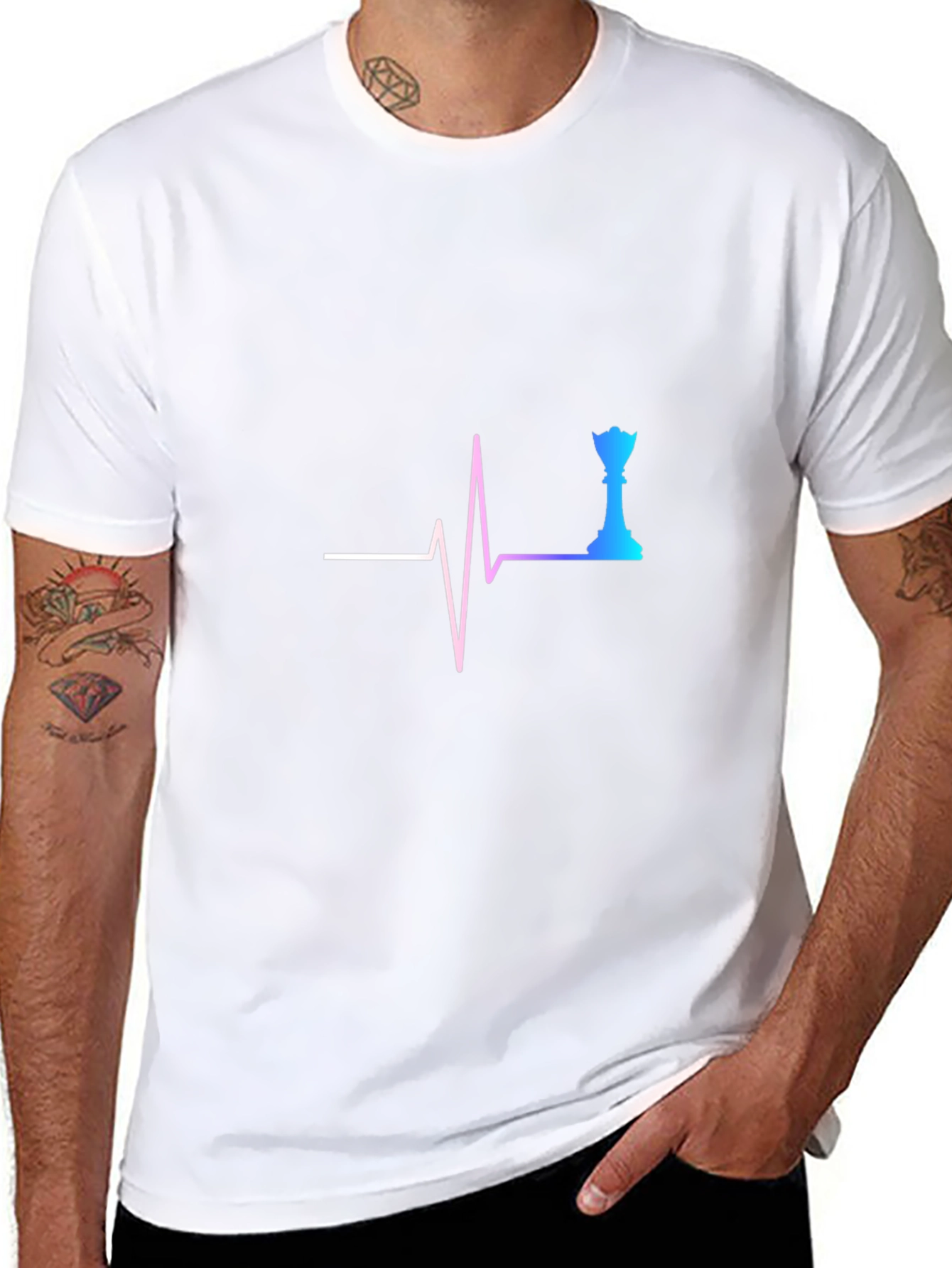 Chess Queen Lifeline Black T-Shirt
