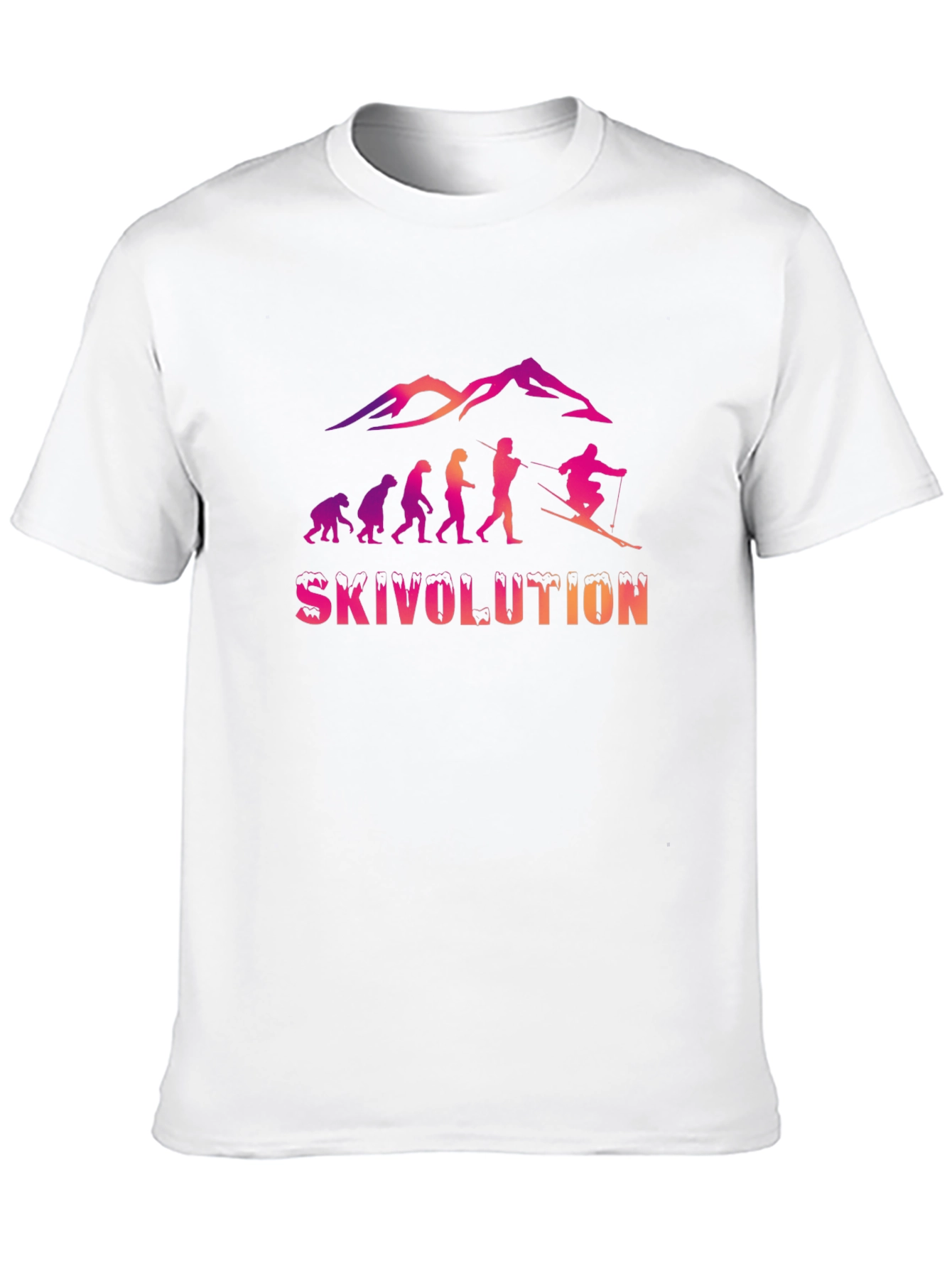 Skivolution Skiing Evolution Graphic Tee - Black