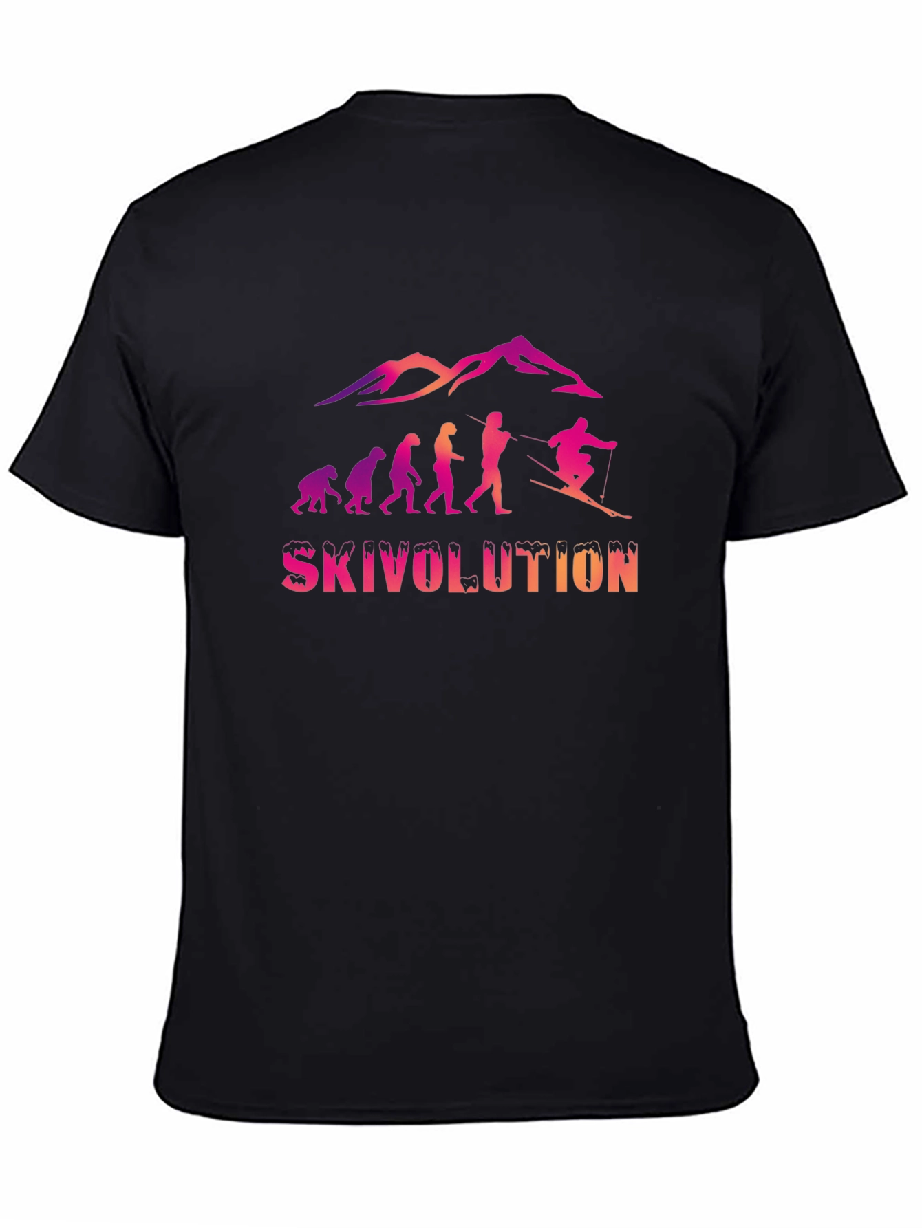 Skivolution Skiing Evolution Graphic Tee - Black