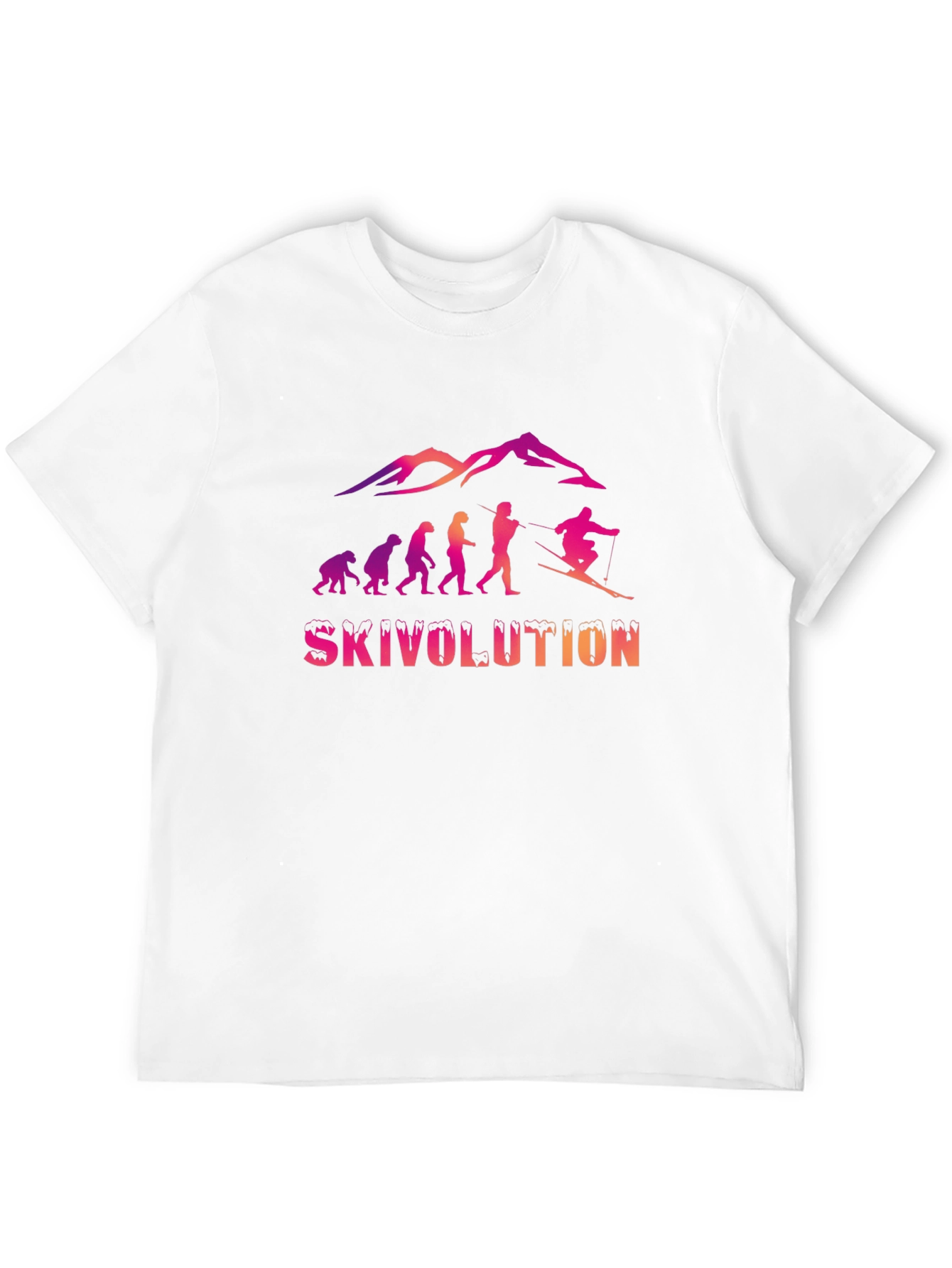 Skivolution Skiing Evolution Graphic Tee - Black