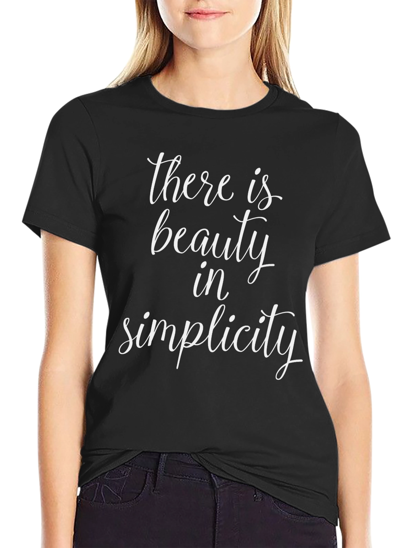 Beauty in Simplicity Graphic Tee - Black T-Shirt