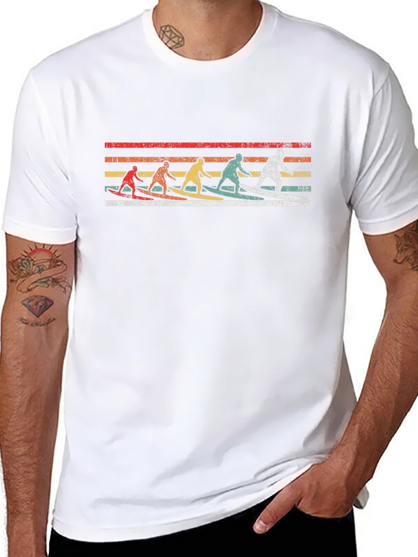Retro Surfer Graphic T-Shirt