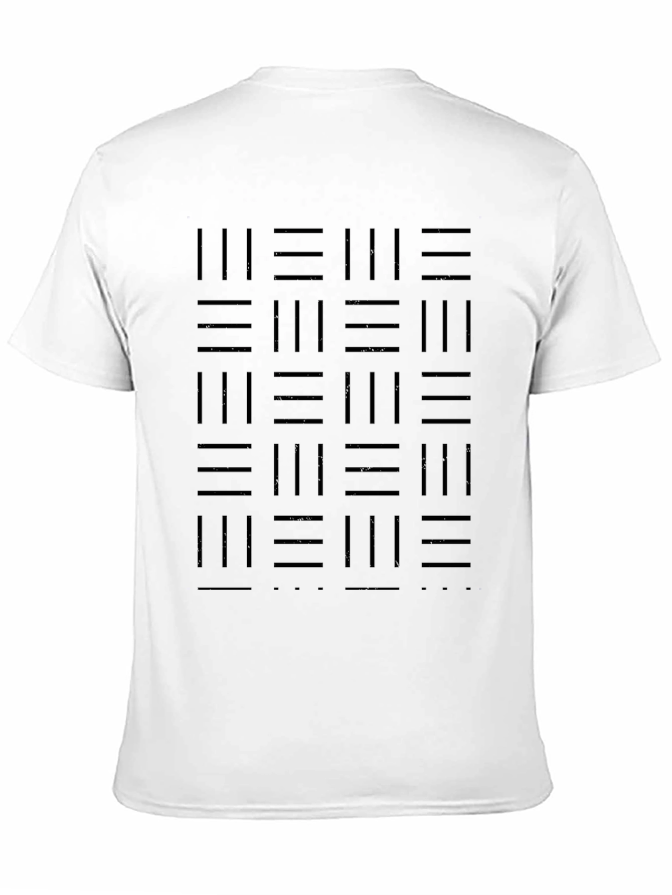 Modern Geometric Pattern Black T-Shirt