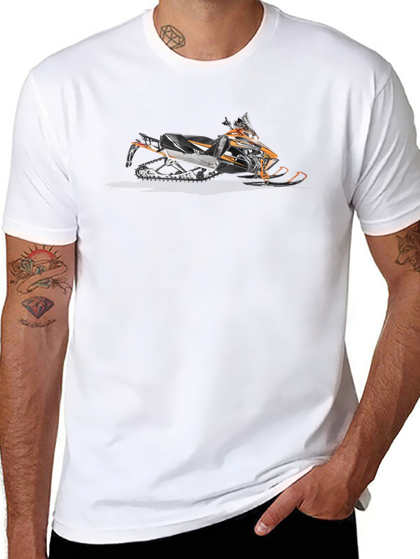 Snowmobile Graphic Tee - Black