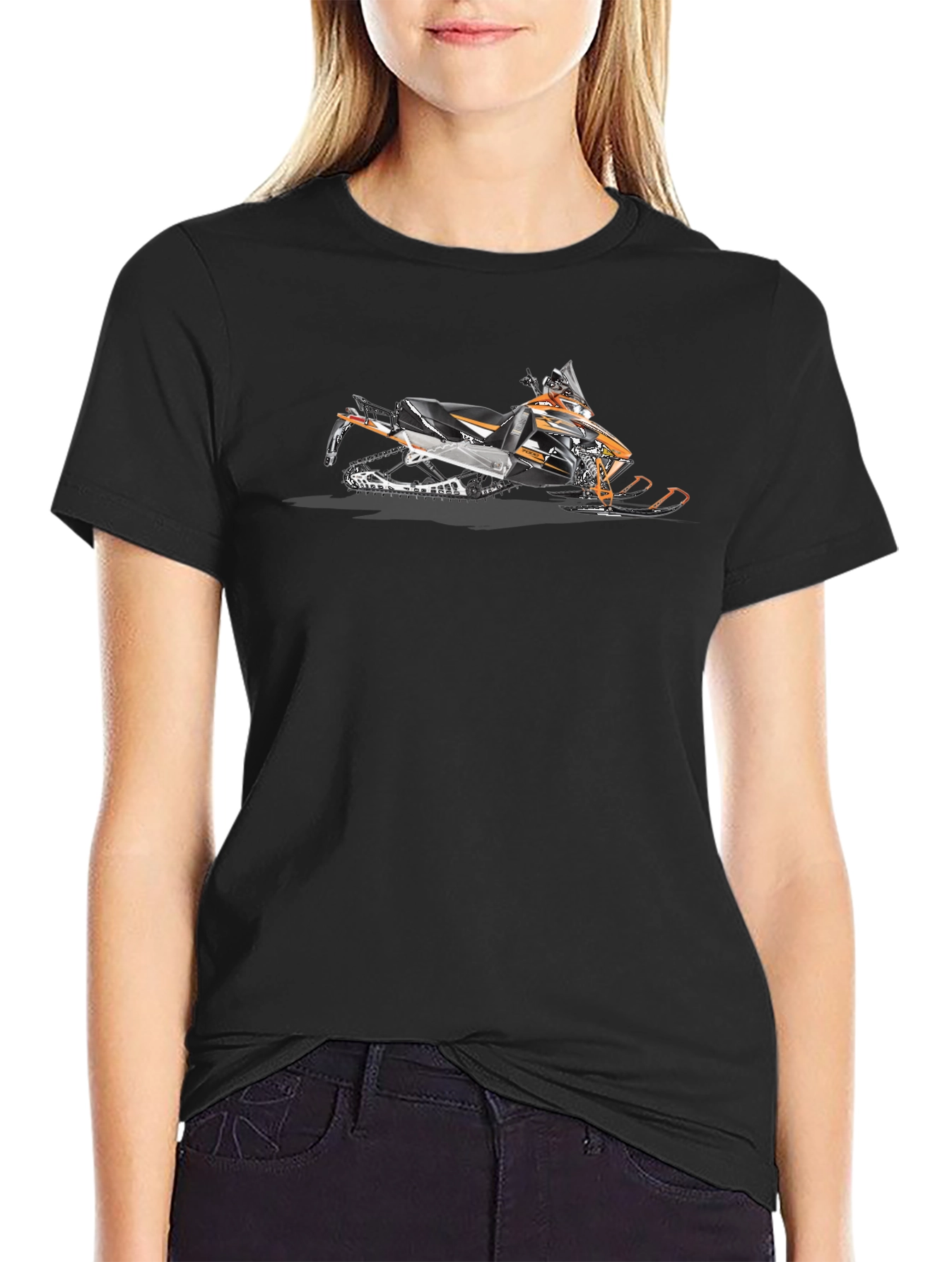 Snowmobile Graphic Tee - Black