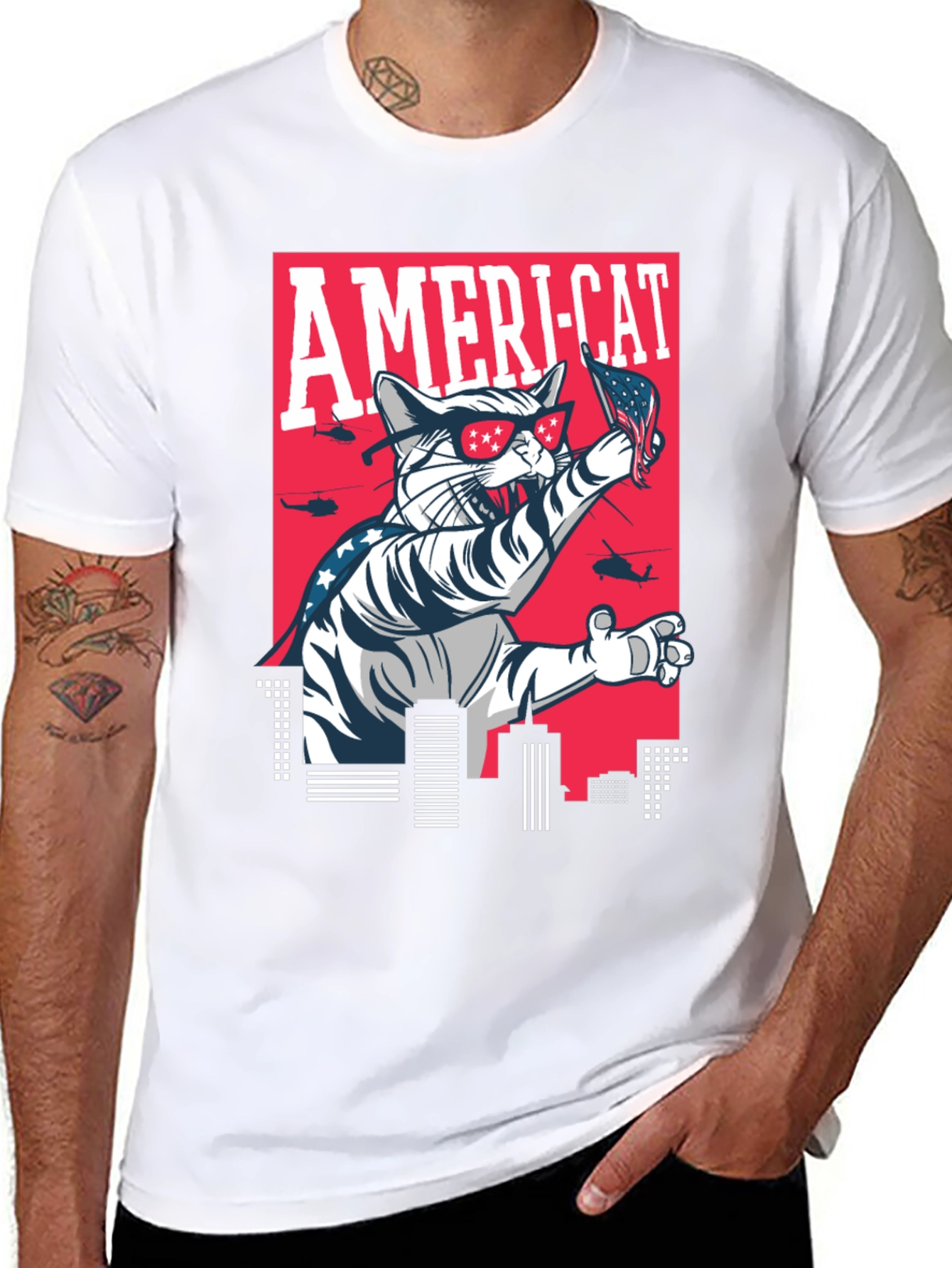 Ameri-Cat Patriotic T-Shirt