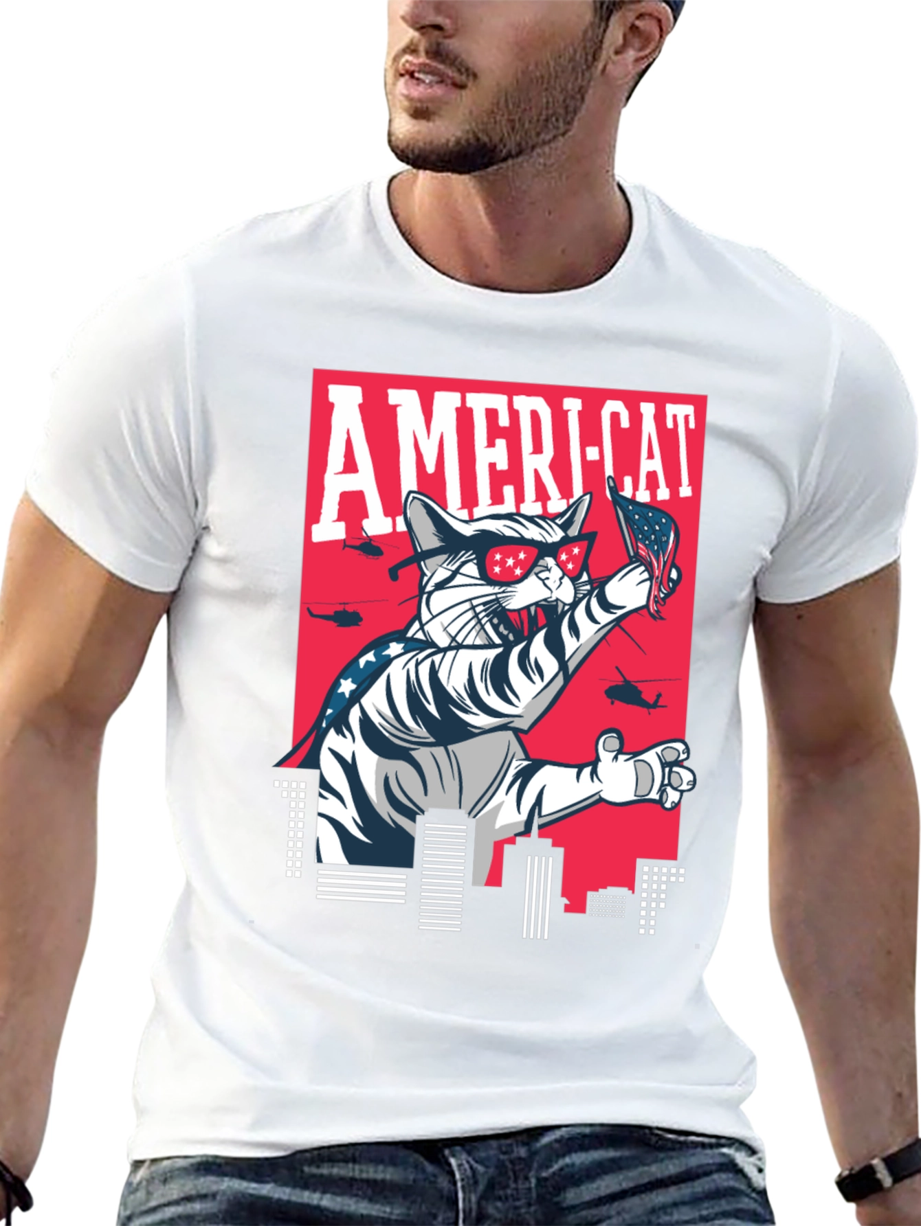 Ameri-Cat Patriotic T-Shirt