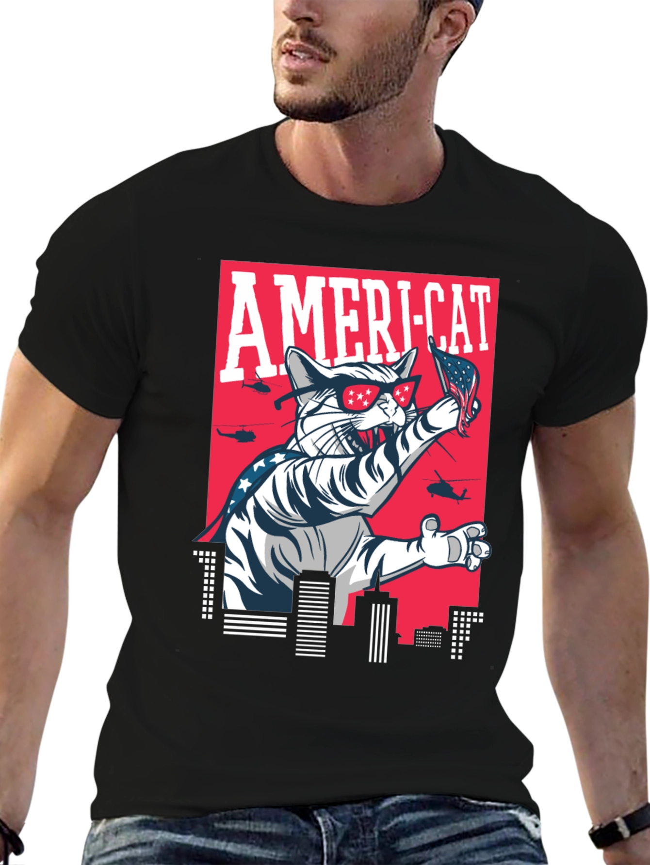 Ameri-Cat Patriotic T-Shirt