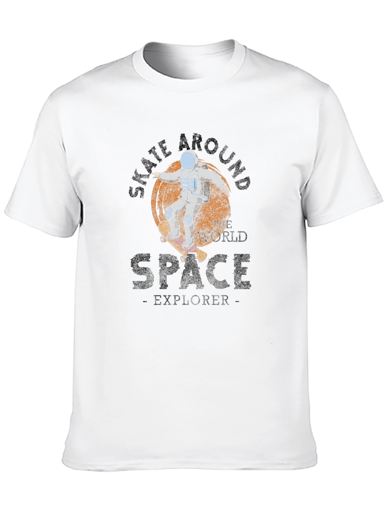 Skate Around Space Explorer T-Shirt - Unique Design